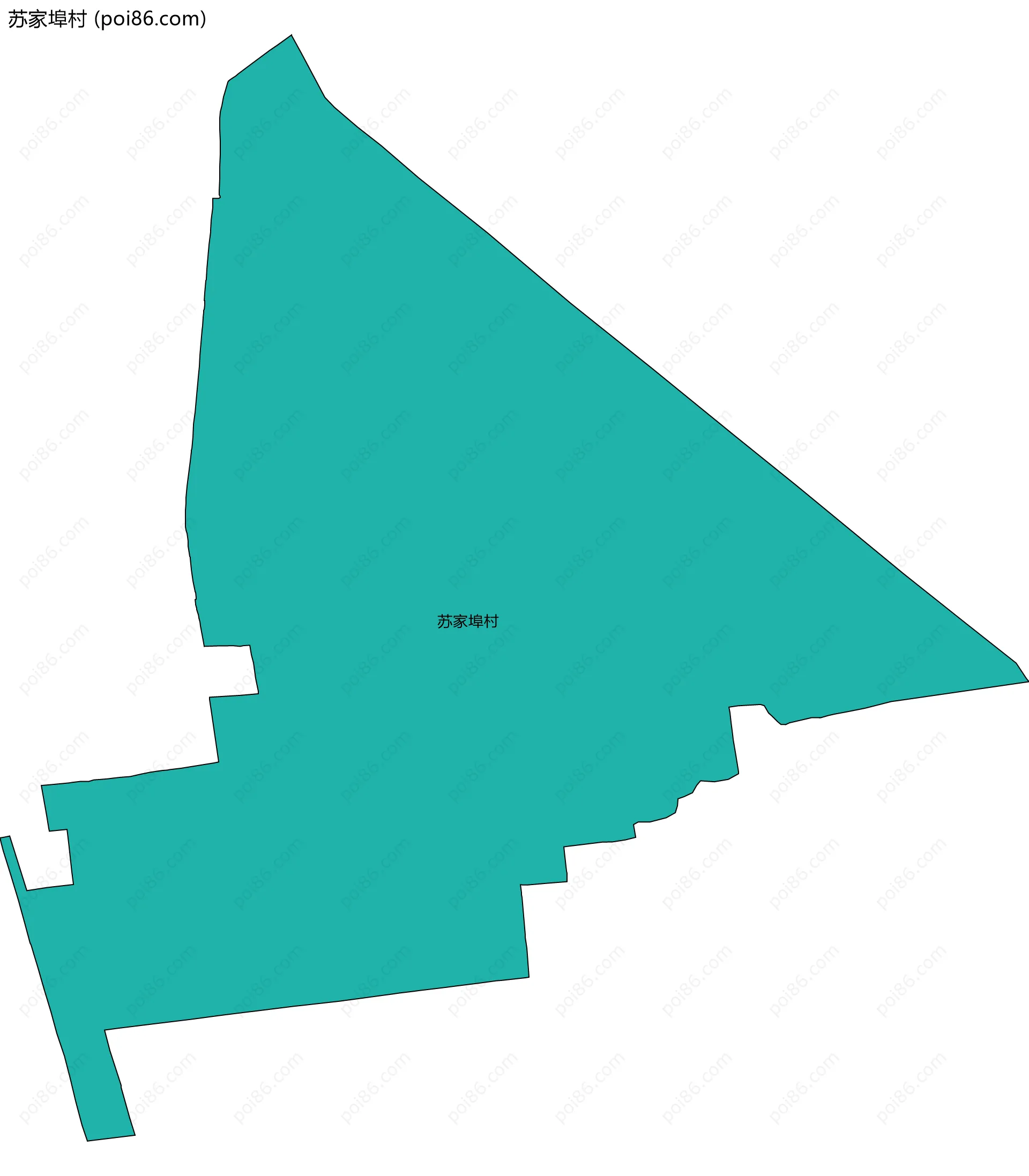 苏家埠村边界地图