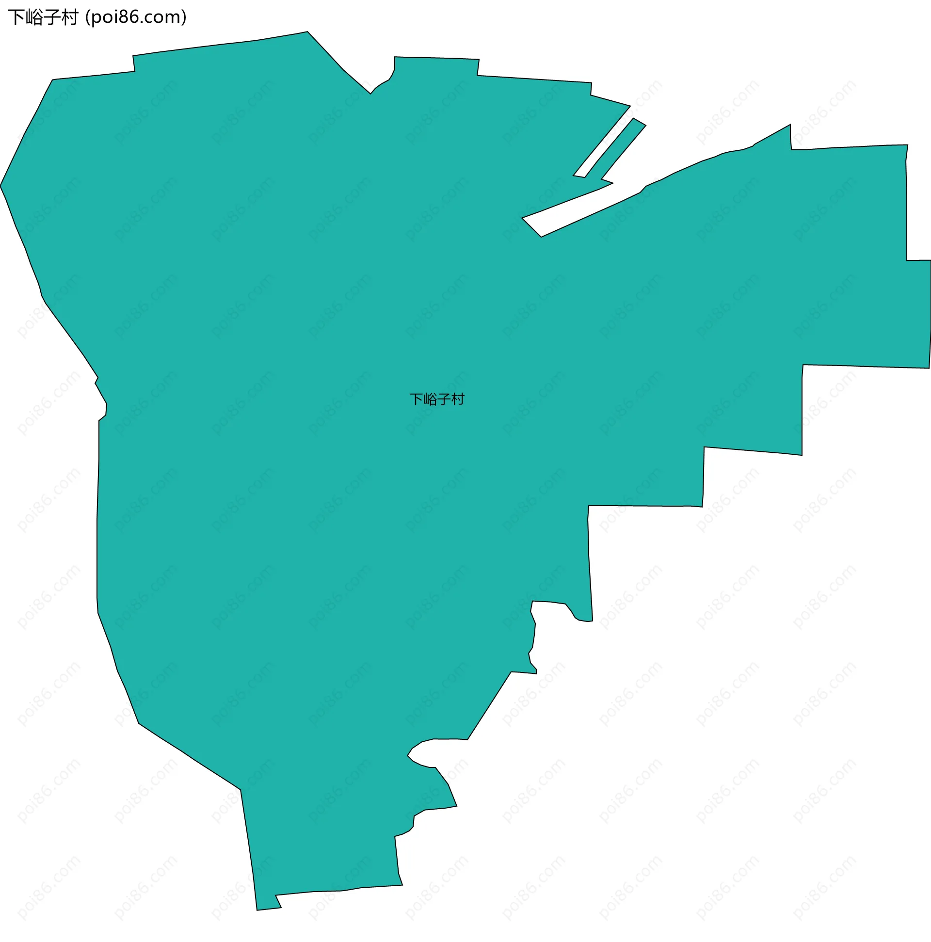 下峪子村边界地图