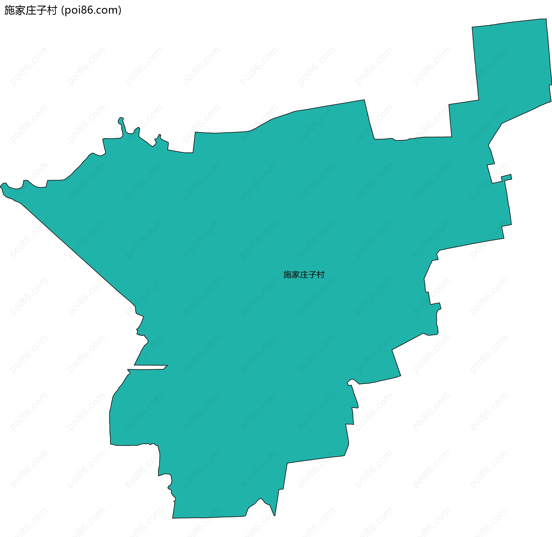 施家庄子村边界地图