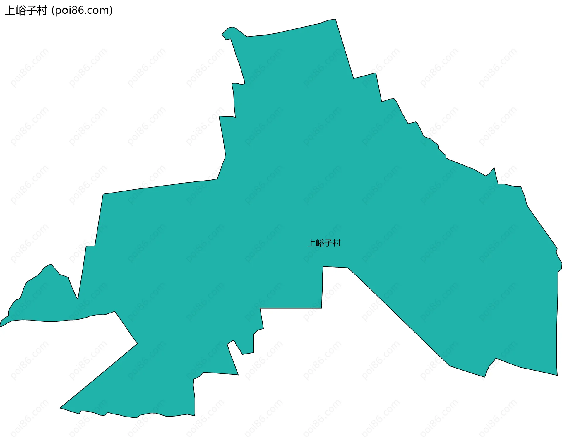 上峪子村边界地图