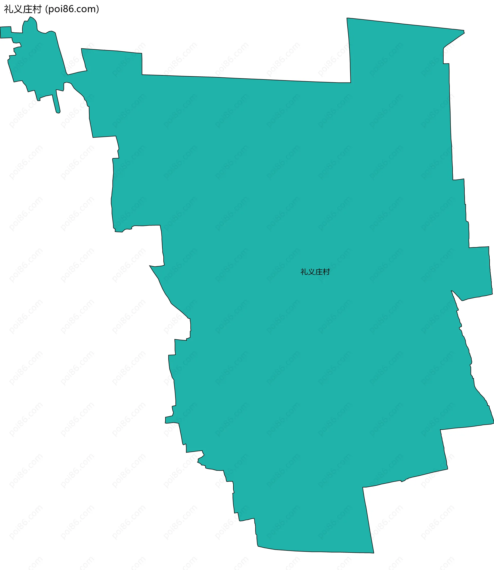 礼义庄村边界地图