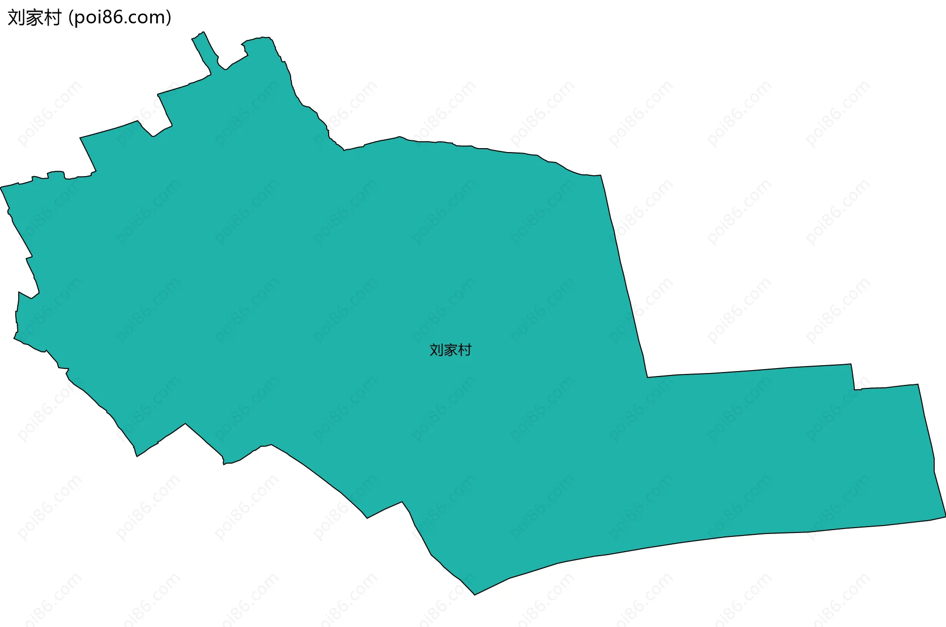 刘家村边界地图