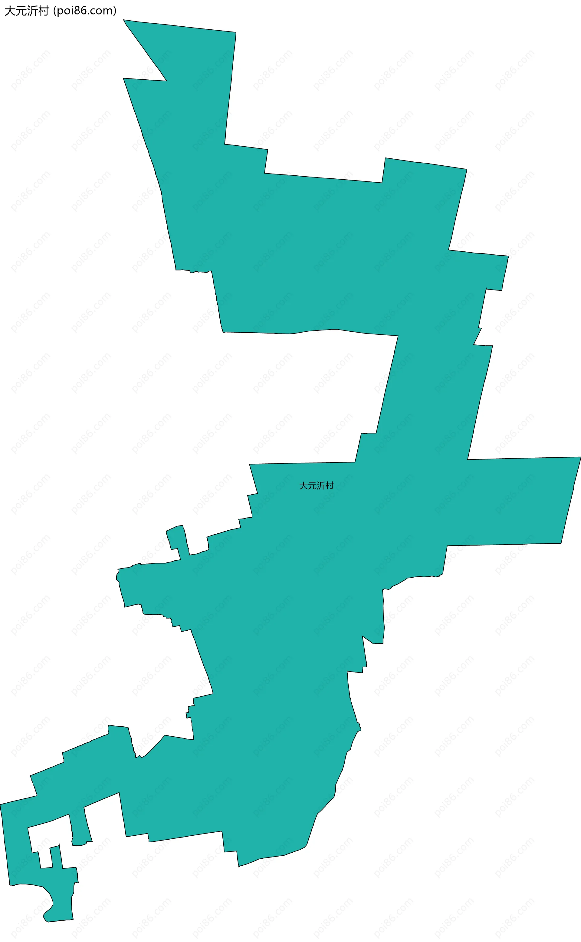 大元沂村边界地图