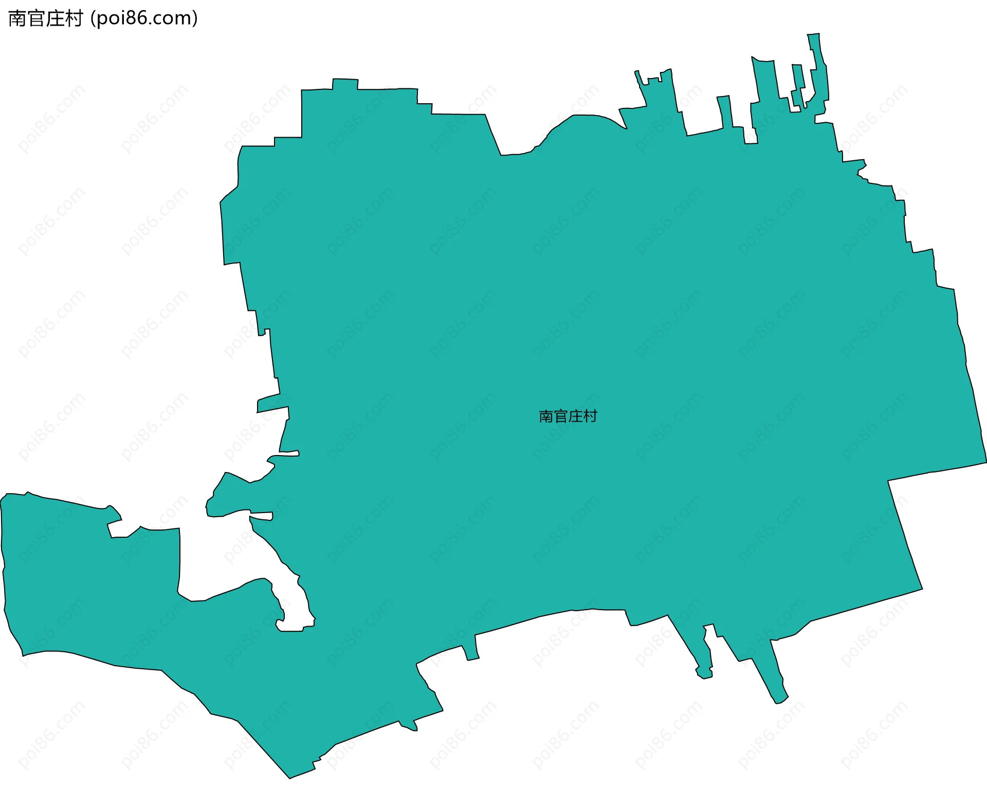 南官庄村边界地图