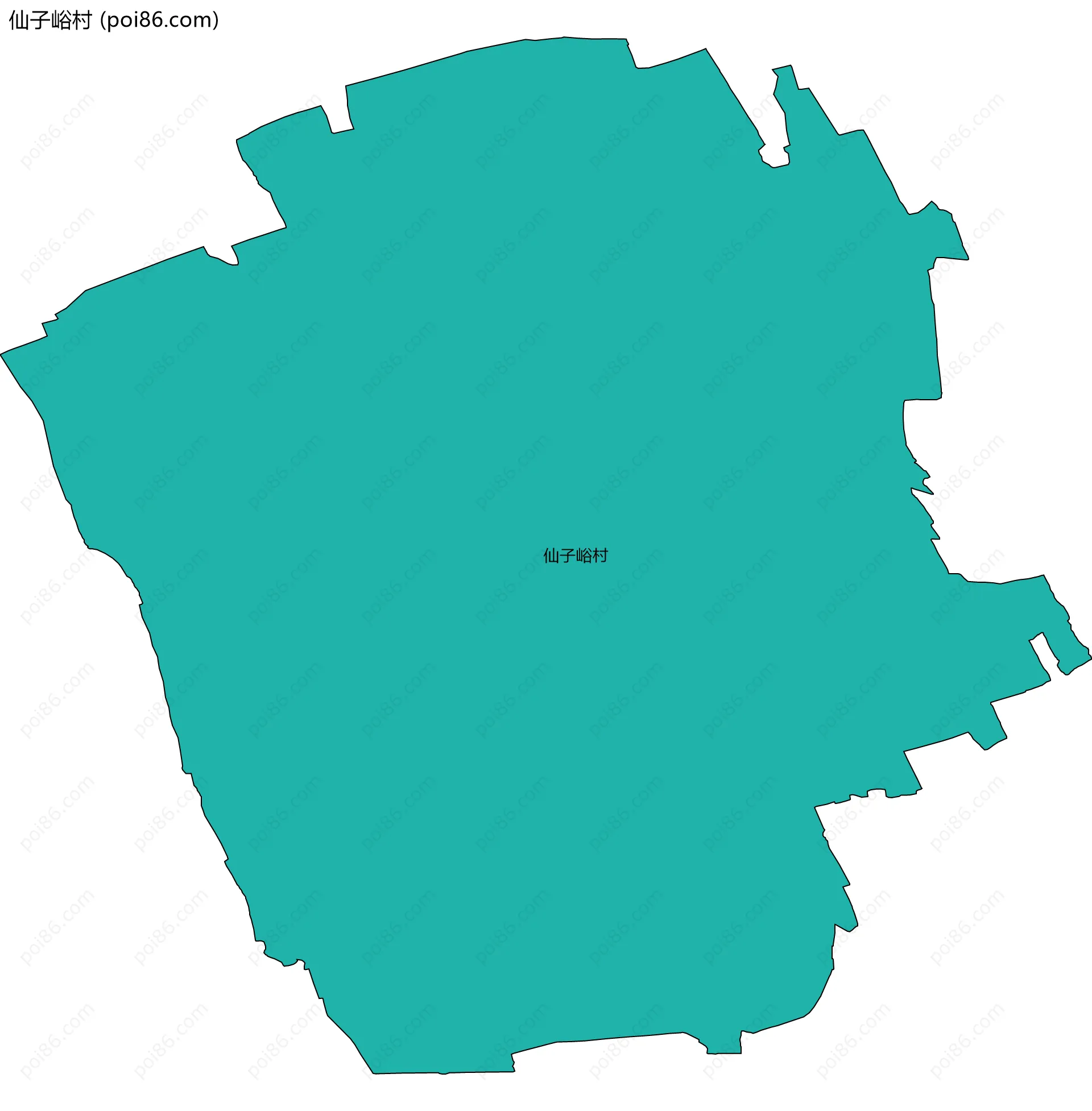 仙子峪村边界地图