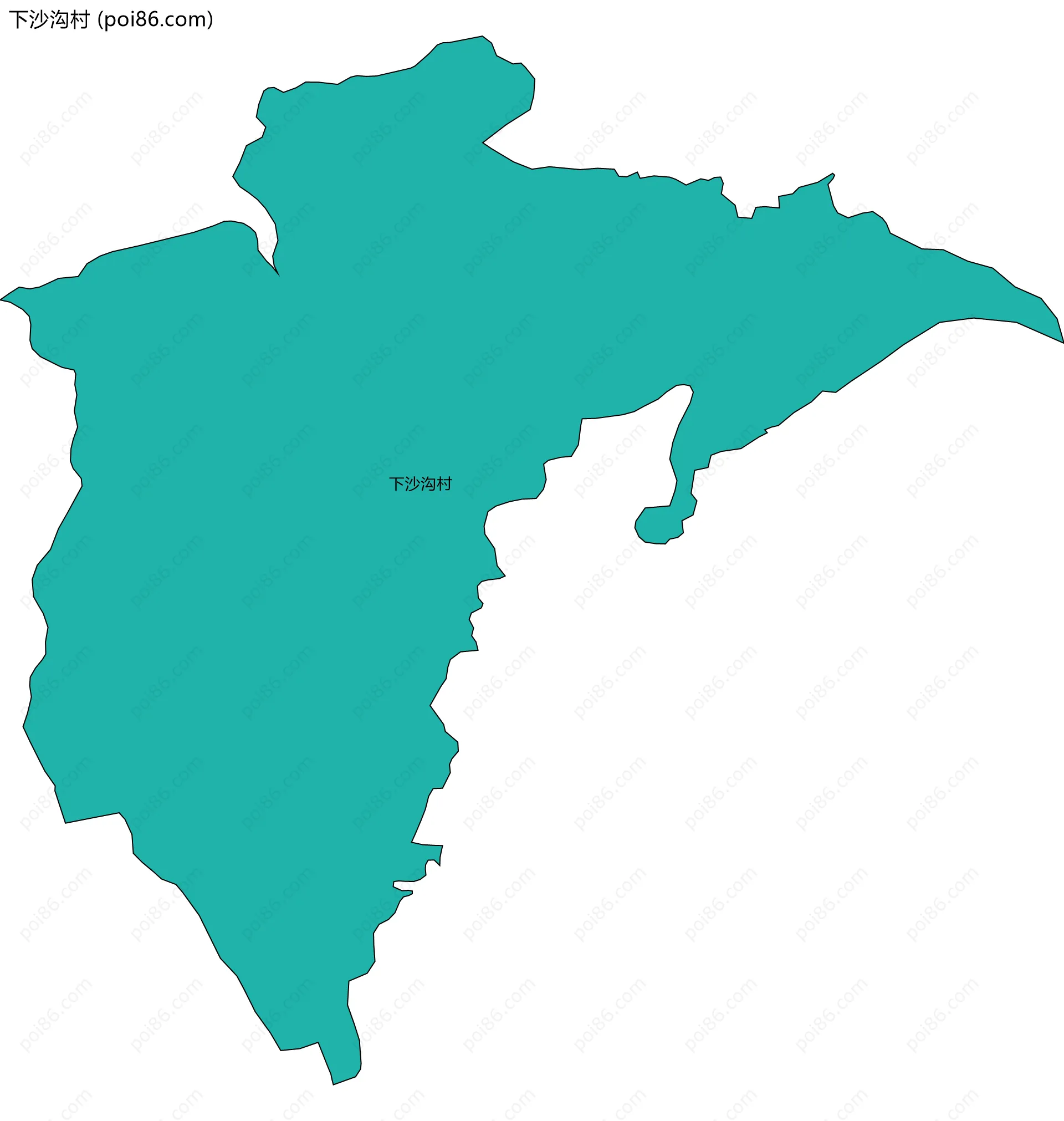 下沙沟村边界地图