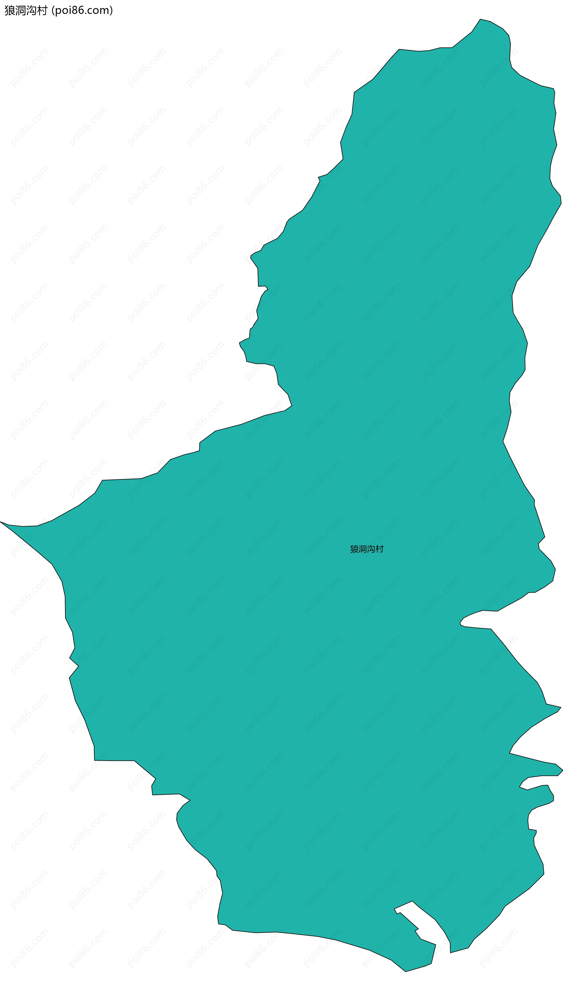 狼洞沟村边界地图