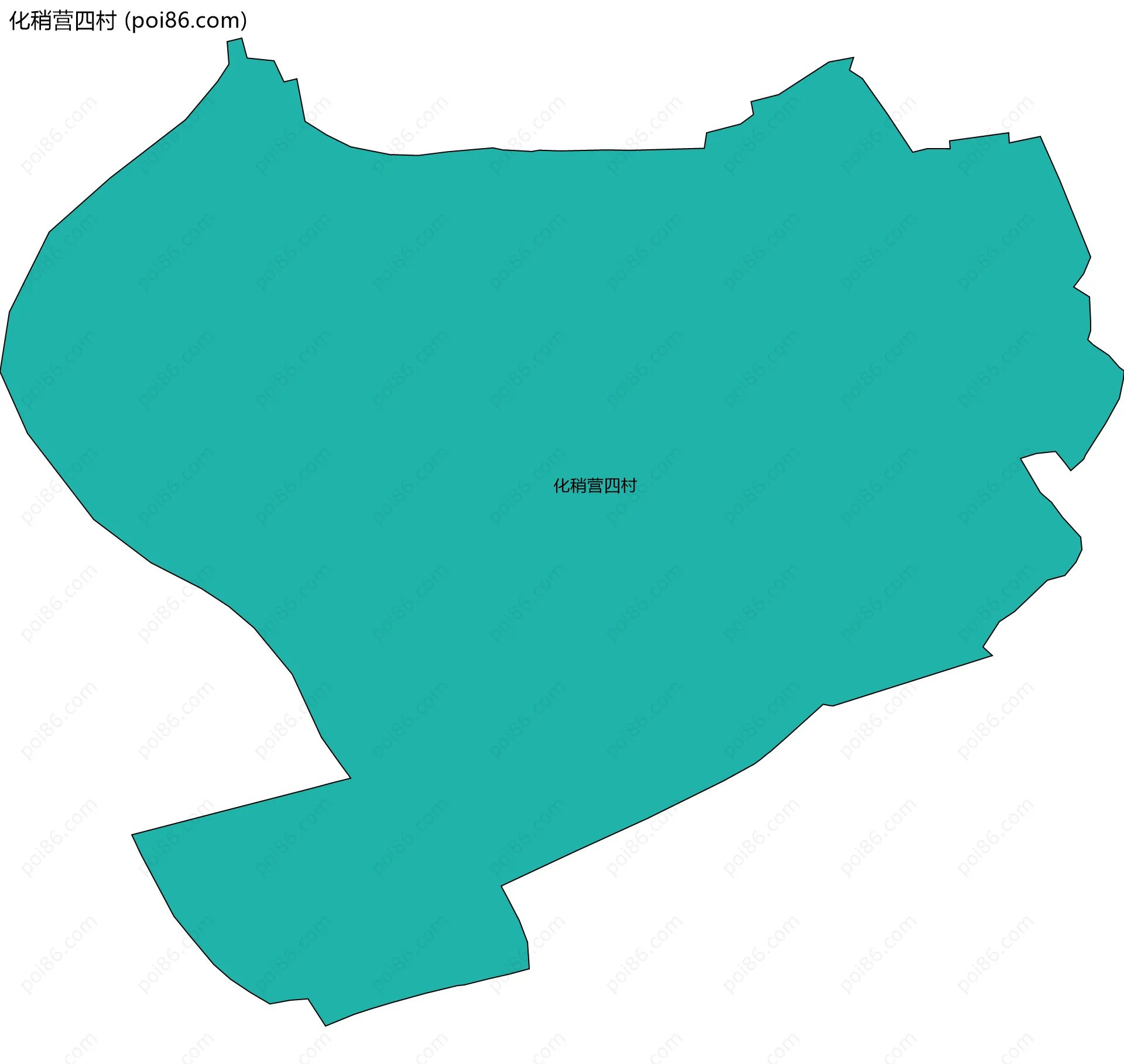 化稍营四村边界地图