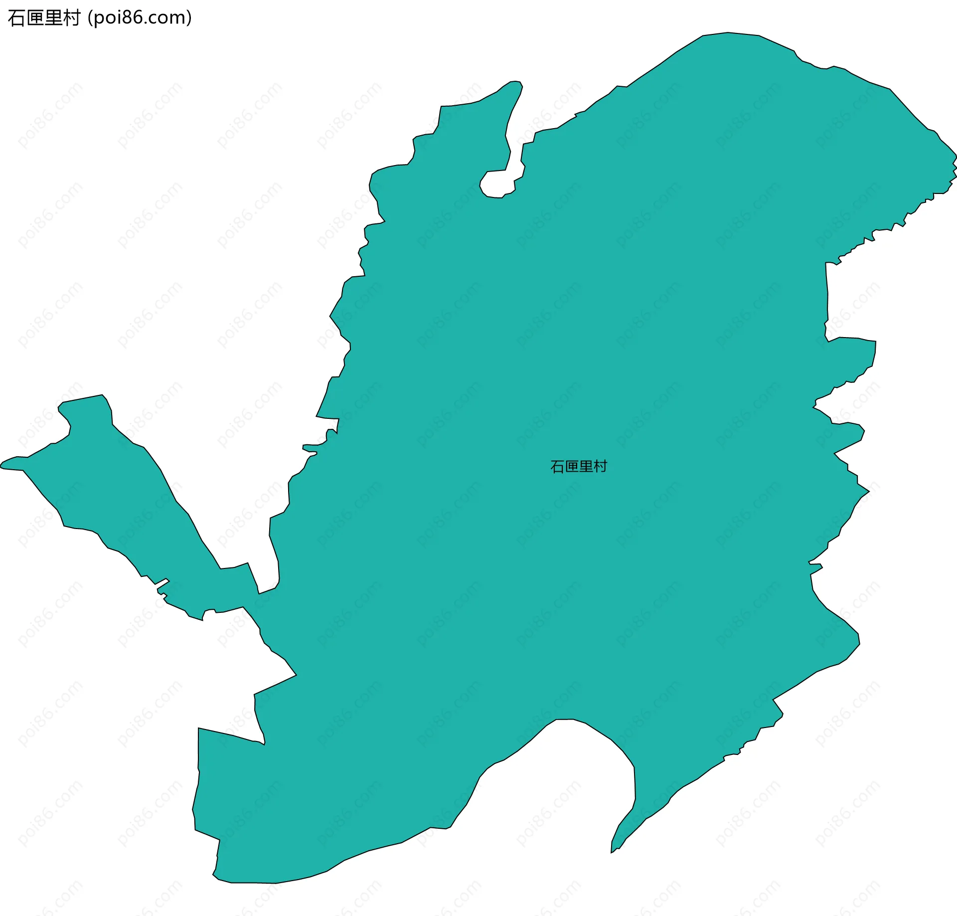 石匣里村边界地图