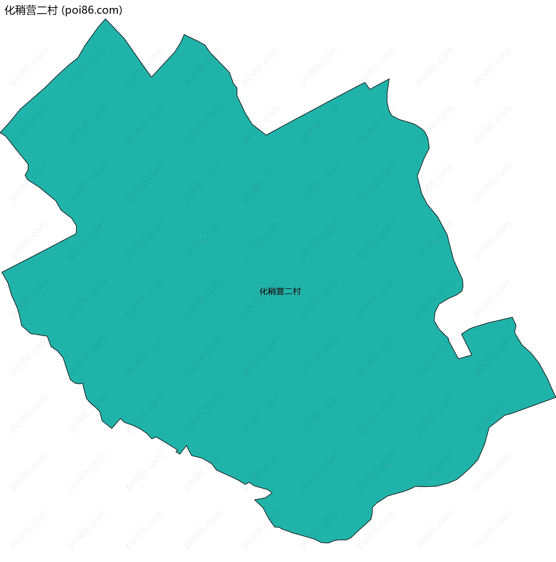 化稍营二村边界地图