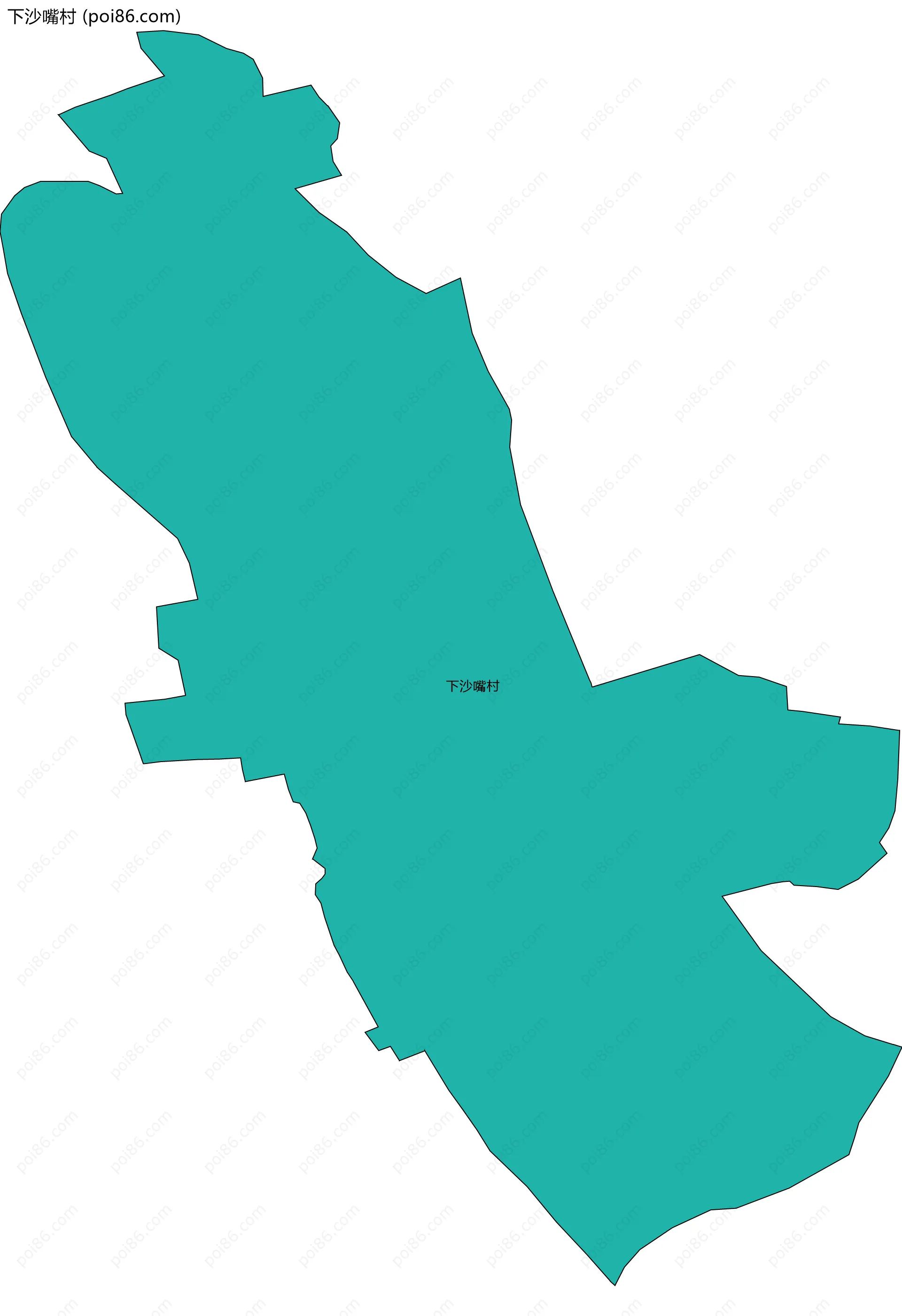 下沙嘴村边界地图