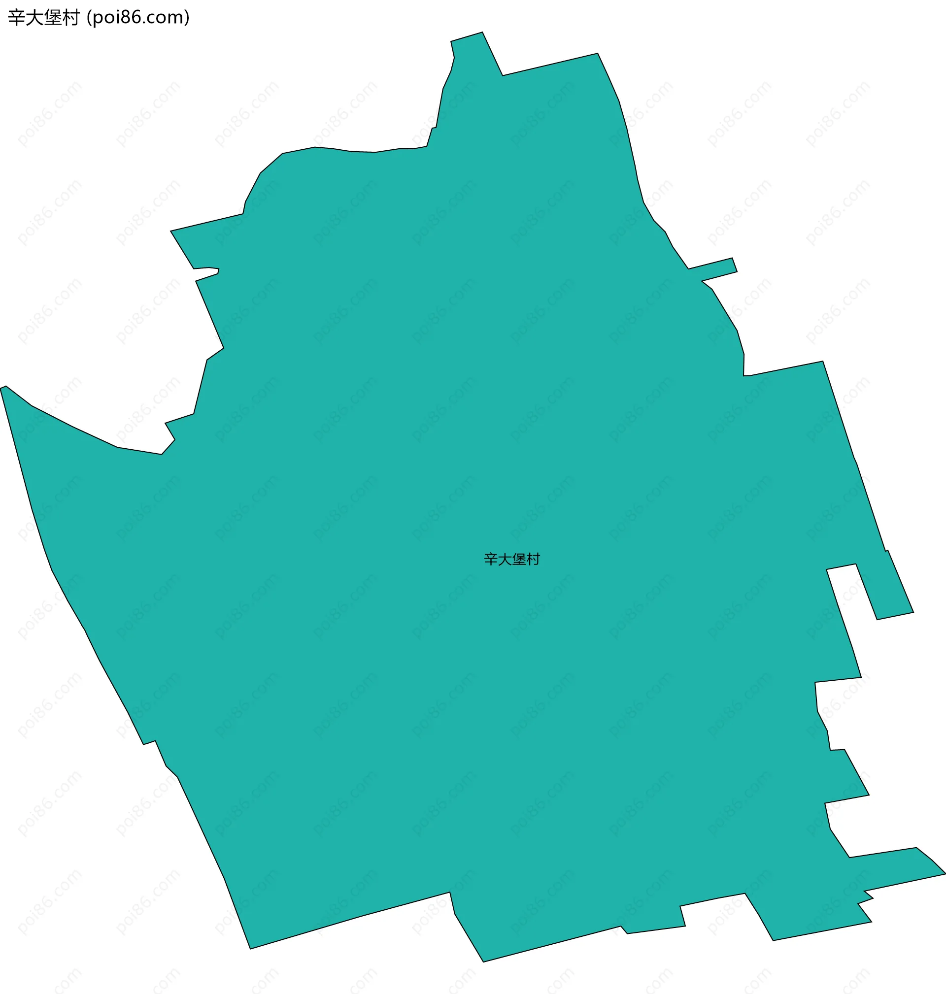 辛大堡村边界地图