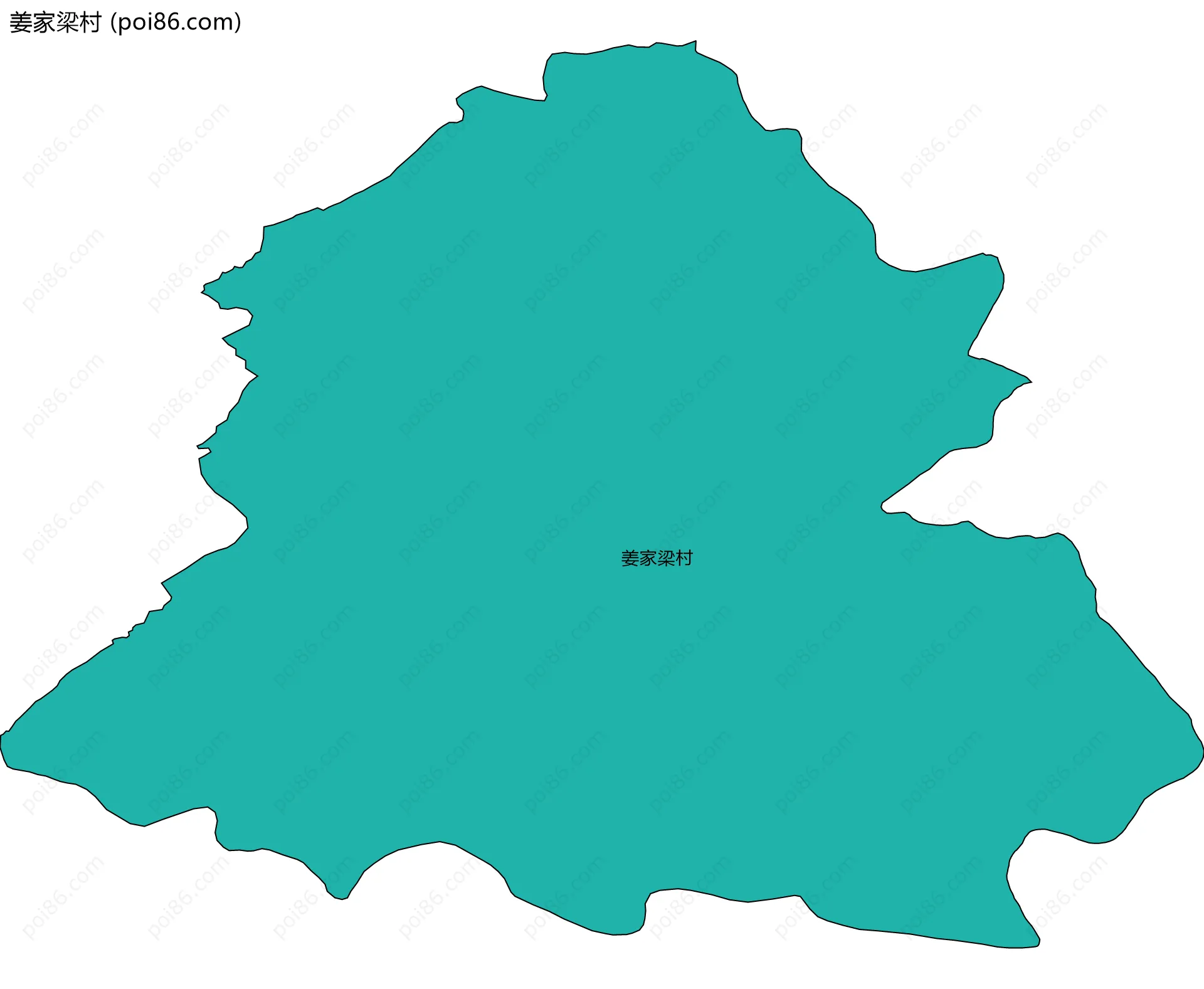 姜家梁村边界地图