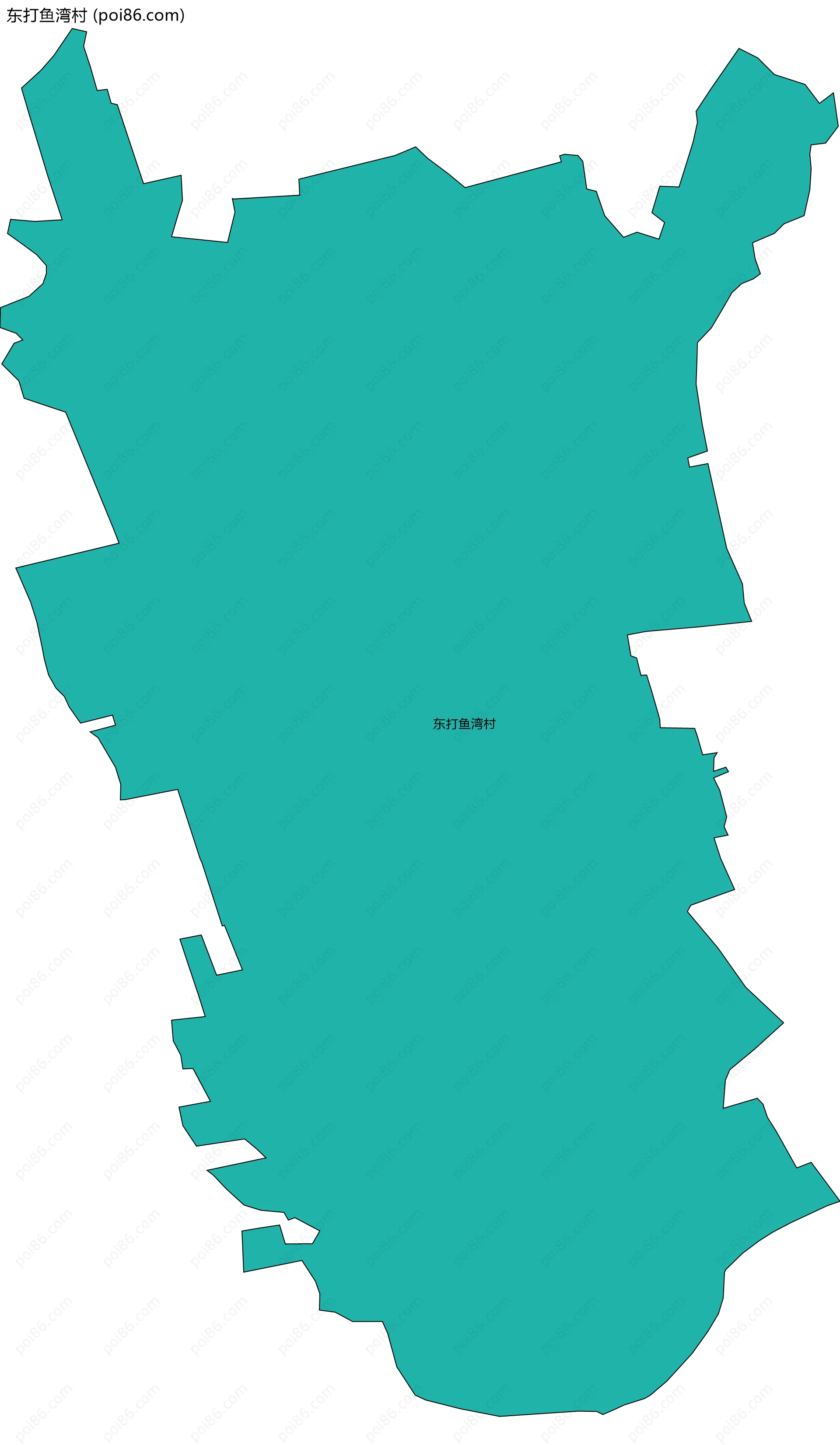 东打鱼湾村边界地图