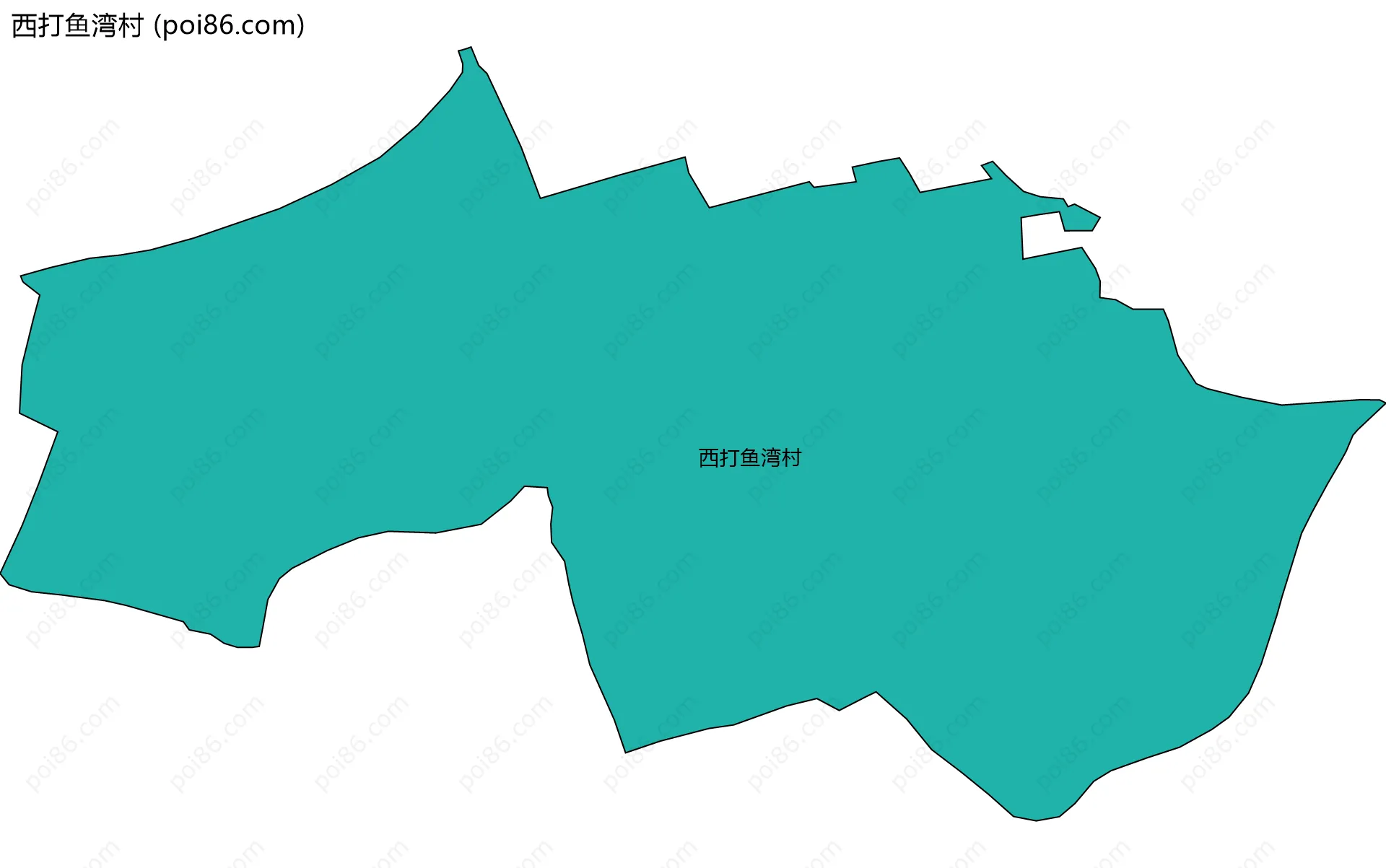 西打鱼湾村边界地图