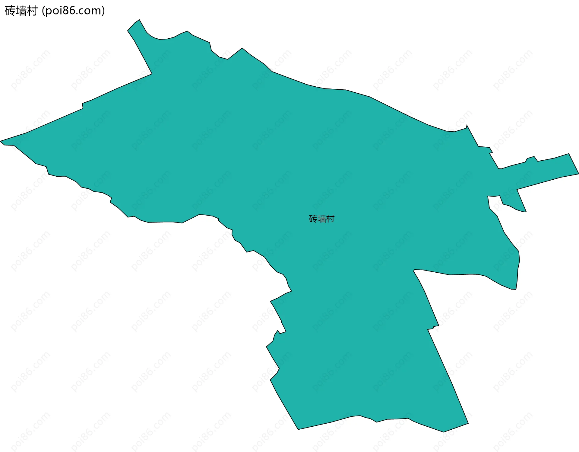 砖墙村边界地图