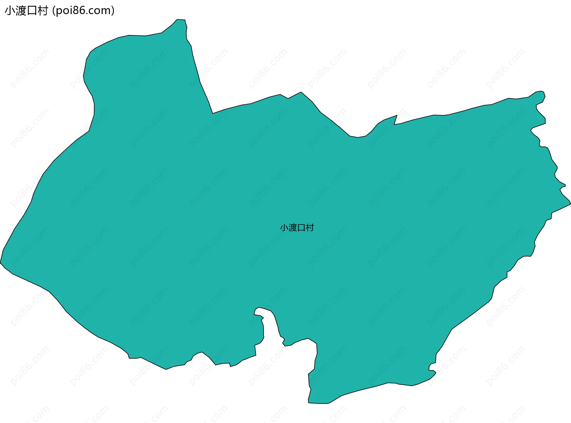 小渡口村边界地图