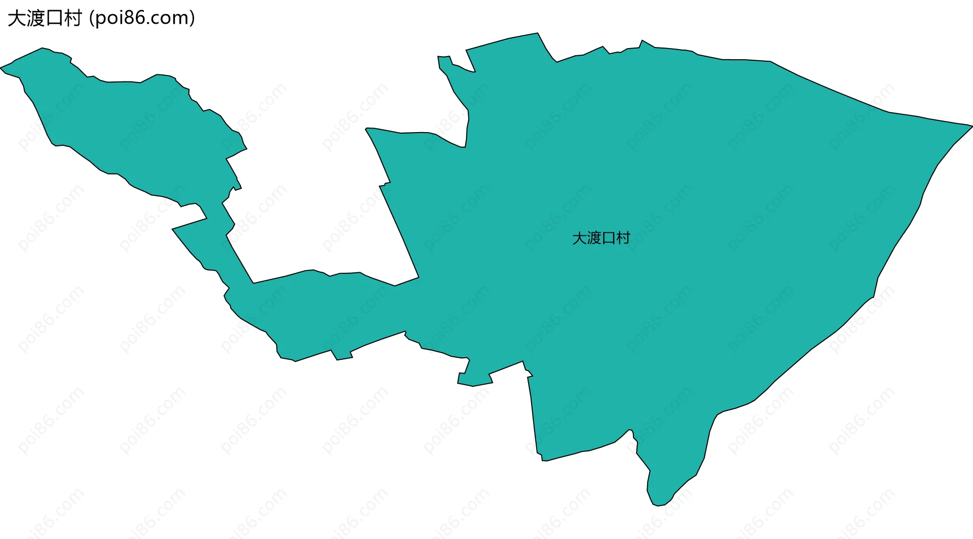 大渡口村边界地图