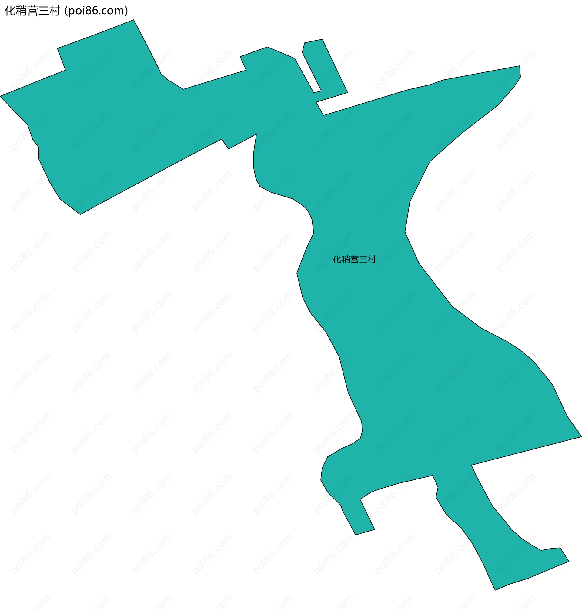 化稍营三村边界地图