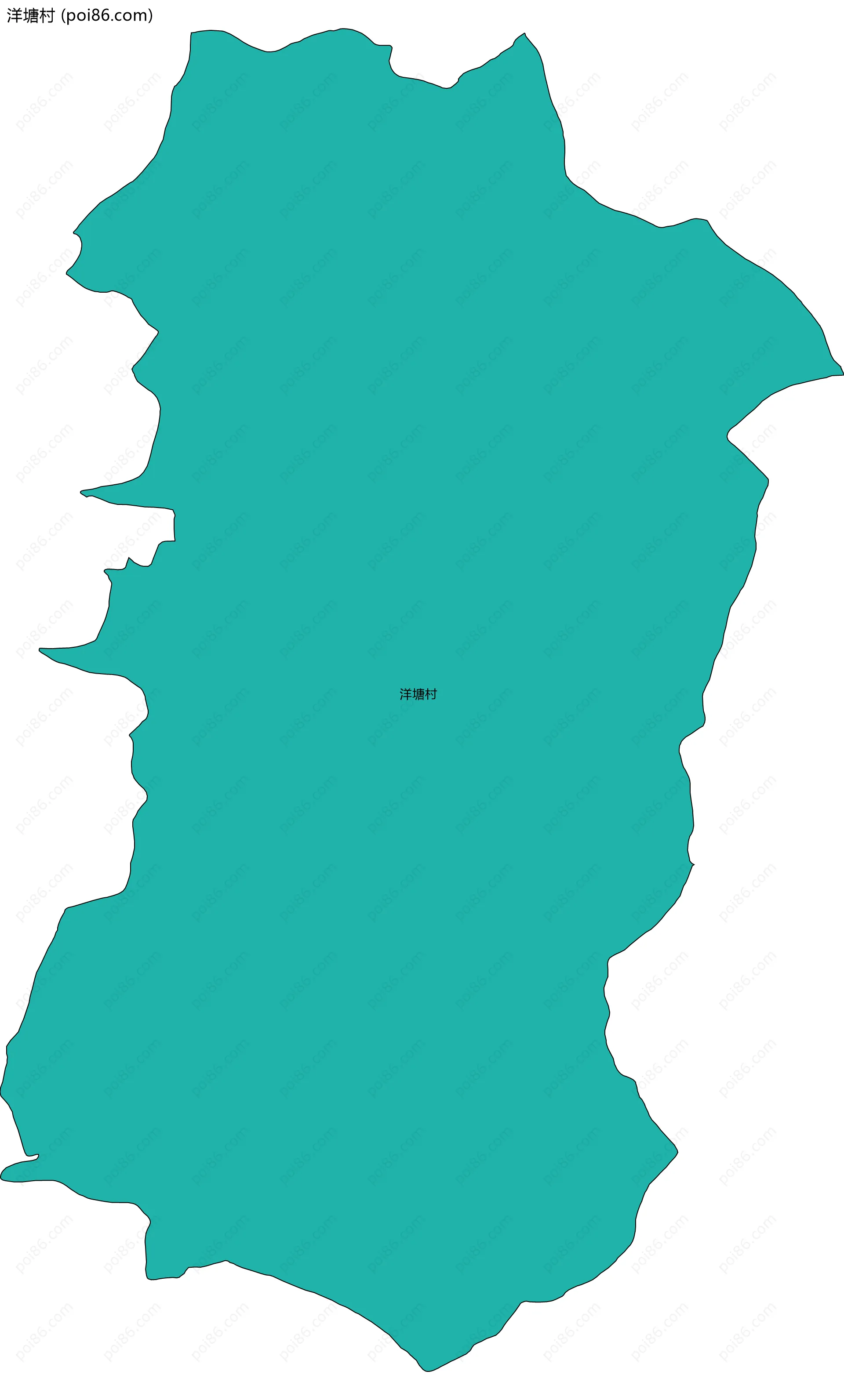 洋塘村边界地图