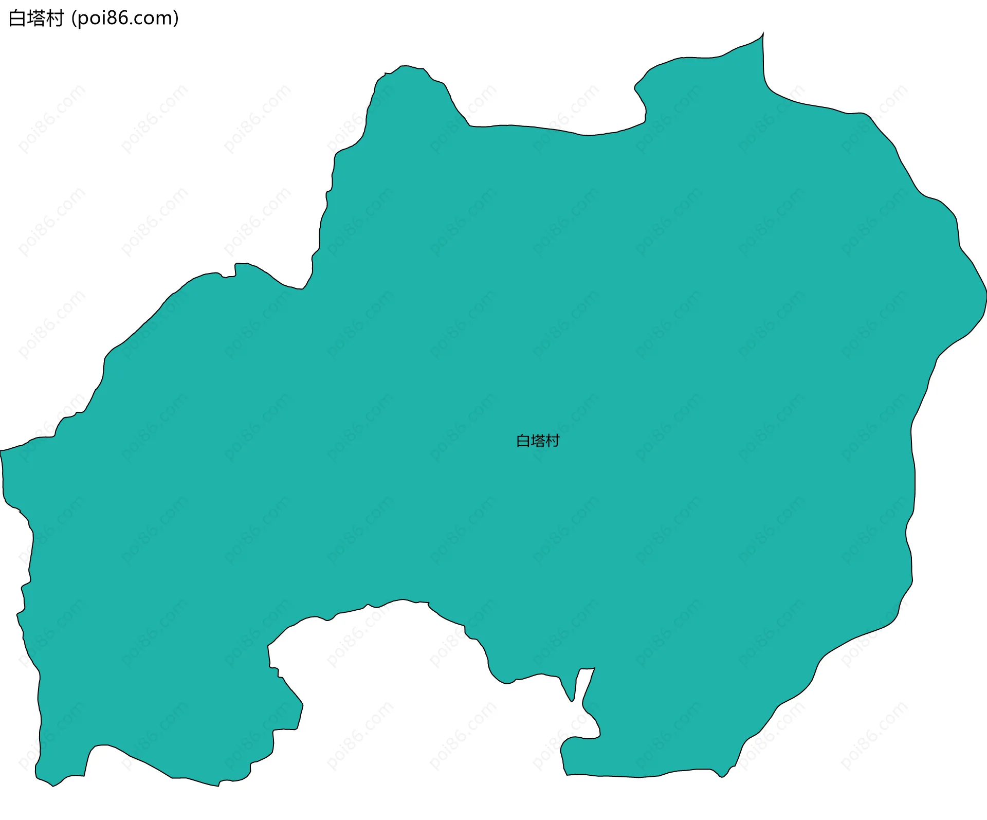 白塔村边界地图