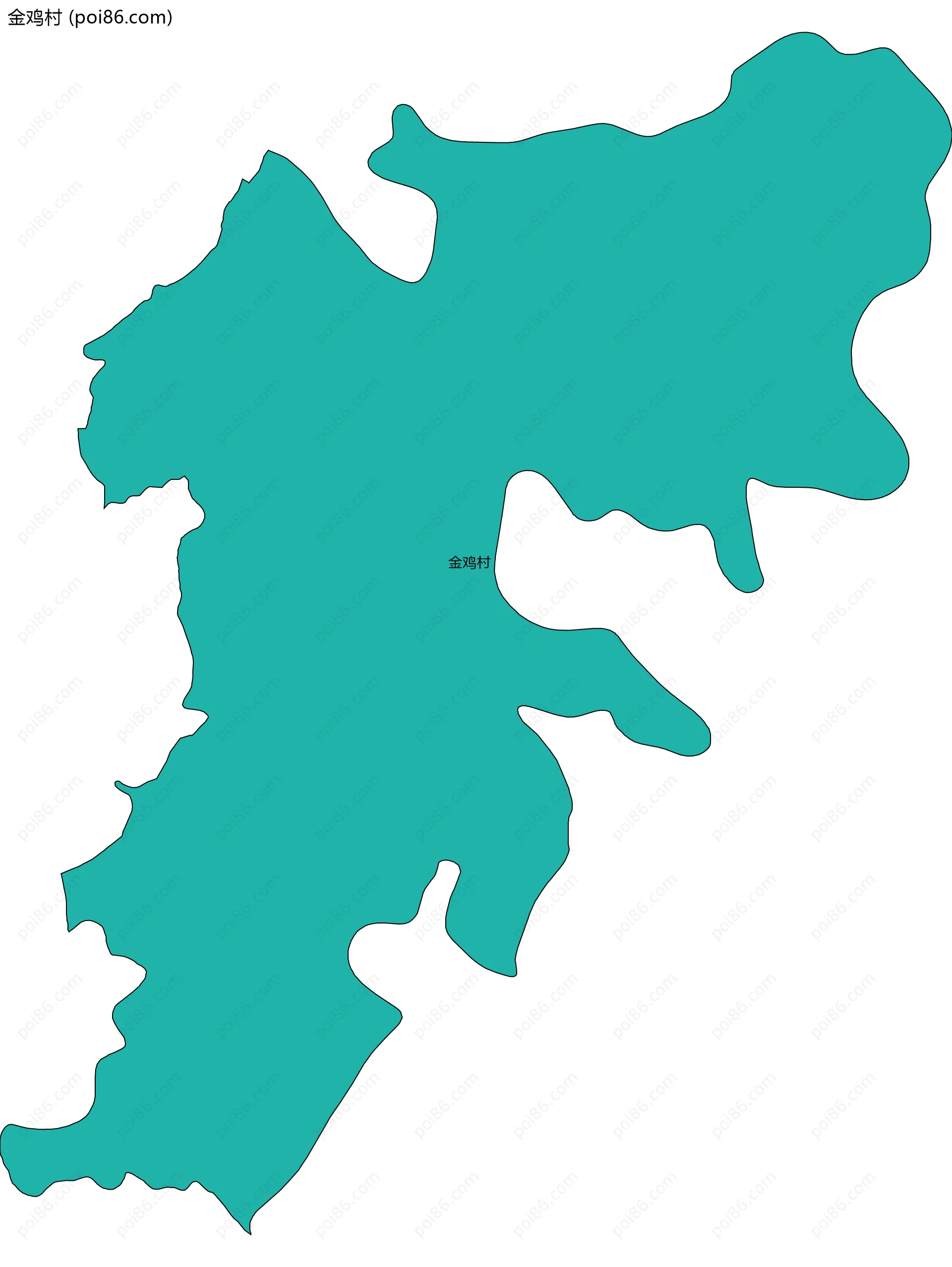 金鸡村边界地图