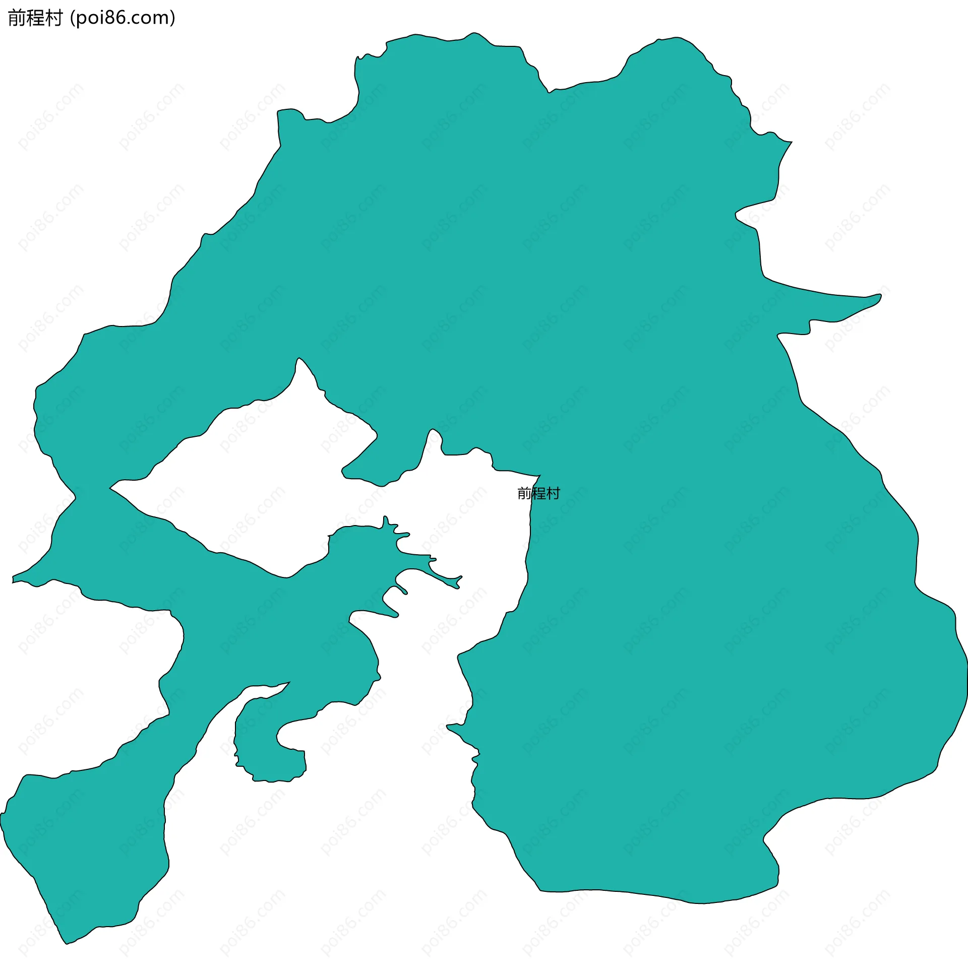 前程村边界地图