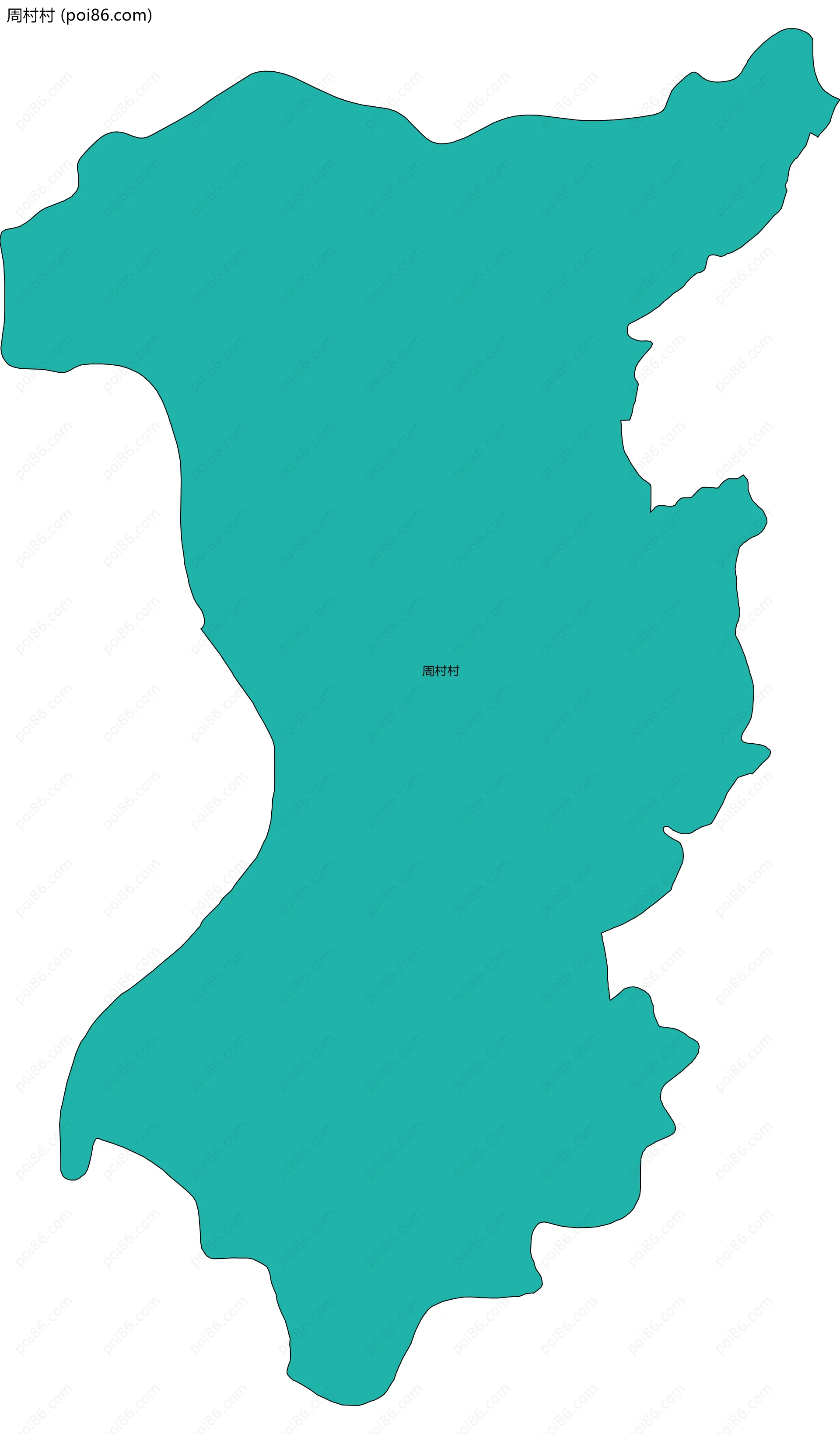 周村村边界地图