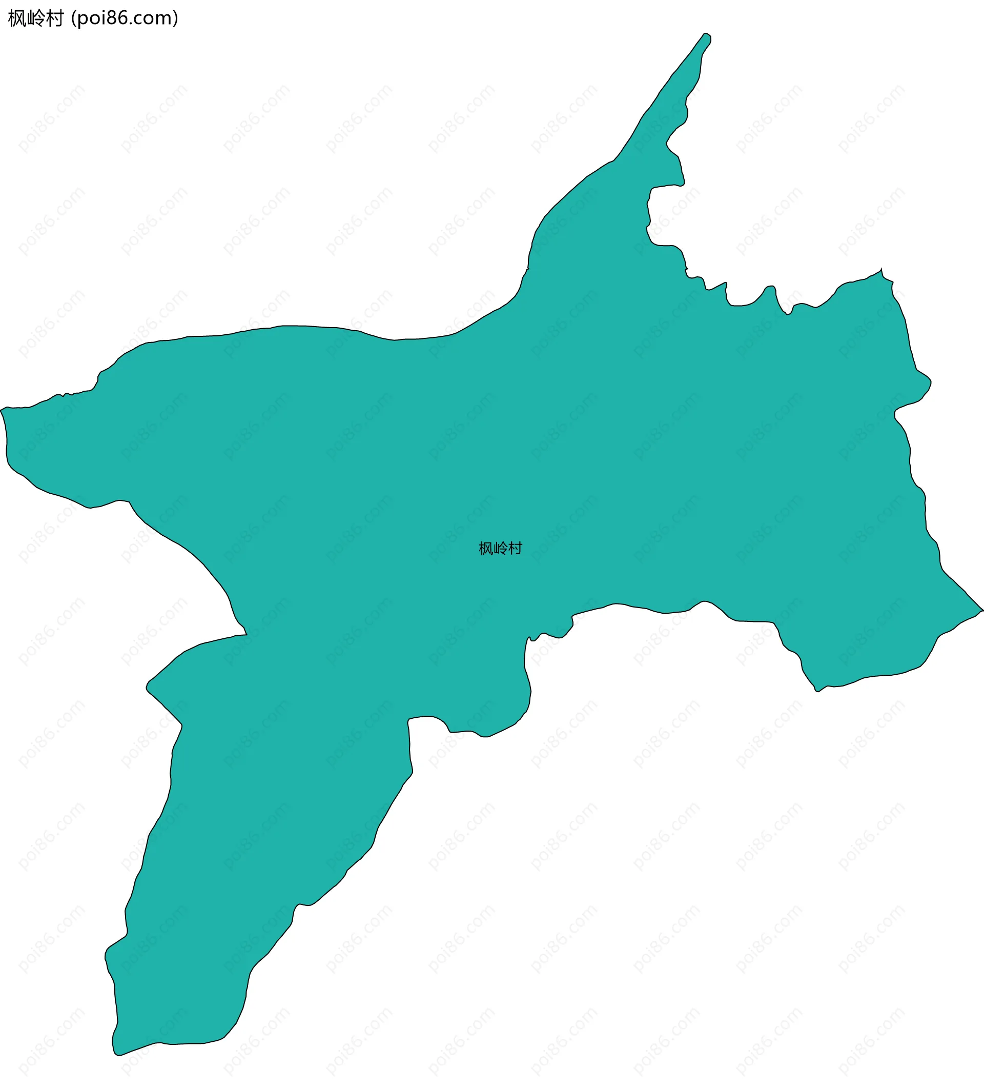 枫岭村边界地图