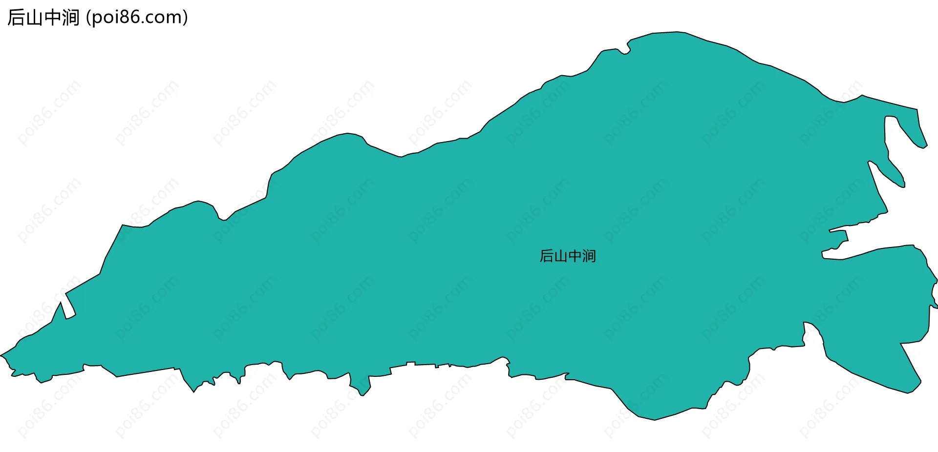 后山中涧边界地图