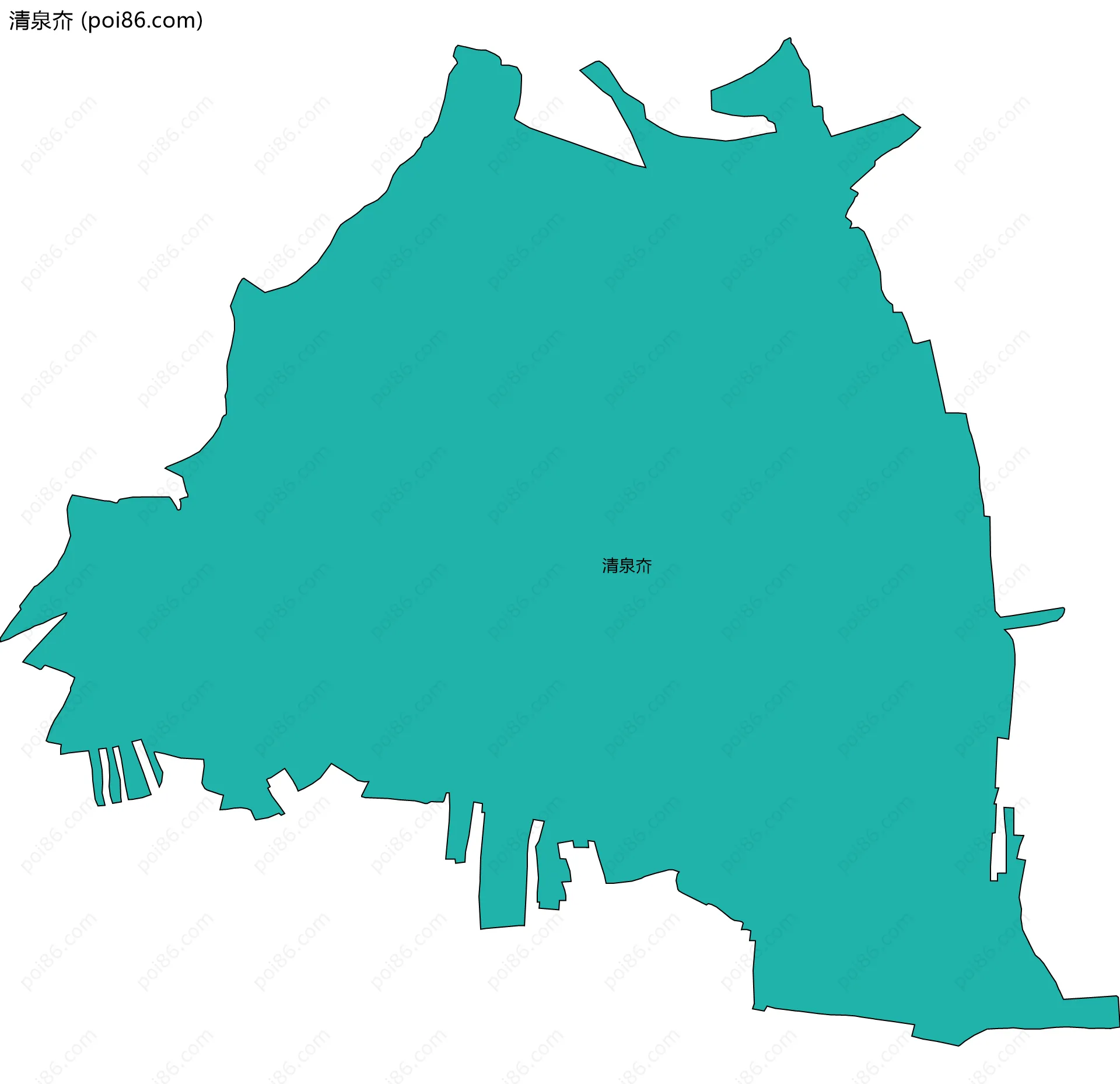 清泉夼边界地图