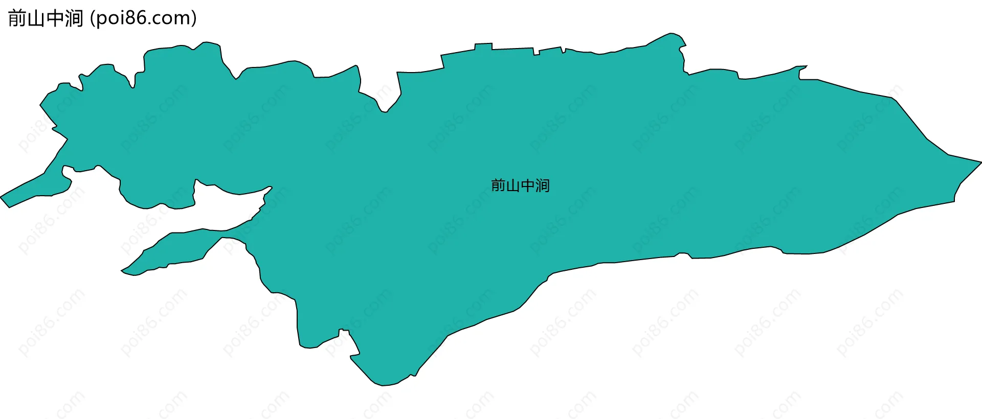 前山中涧边界地图