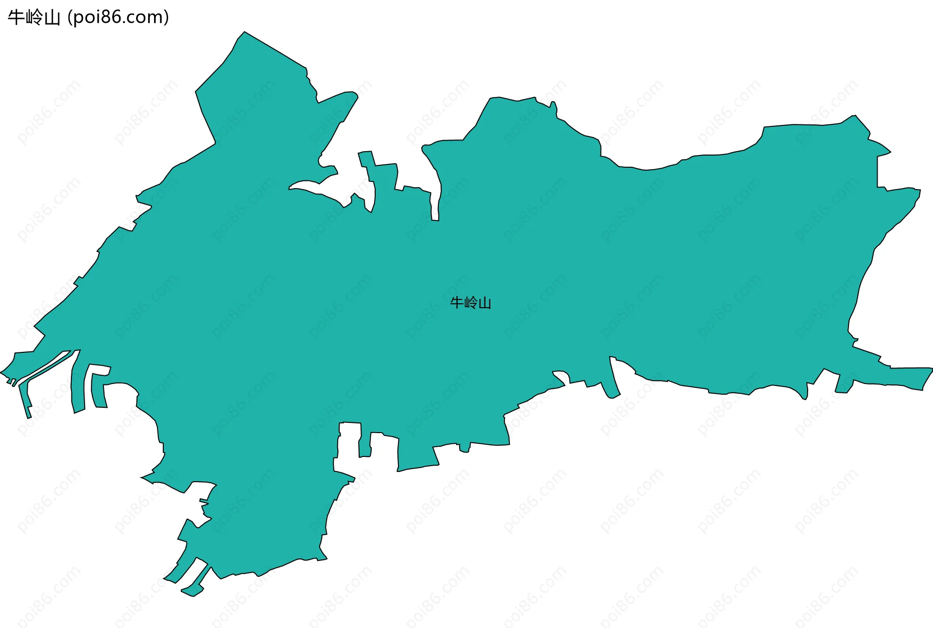 牛岭山边界地图