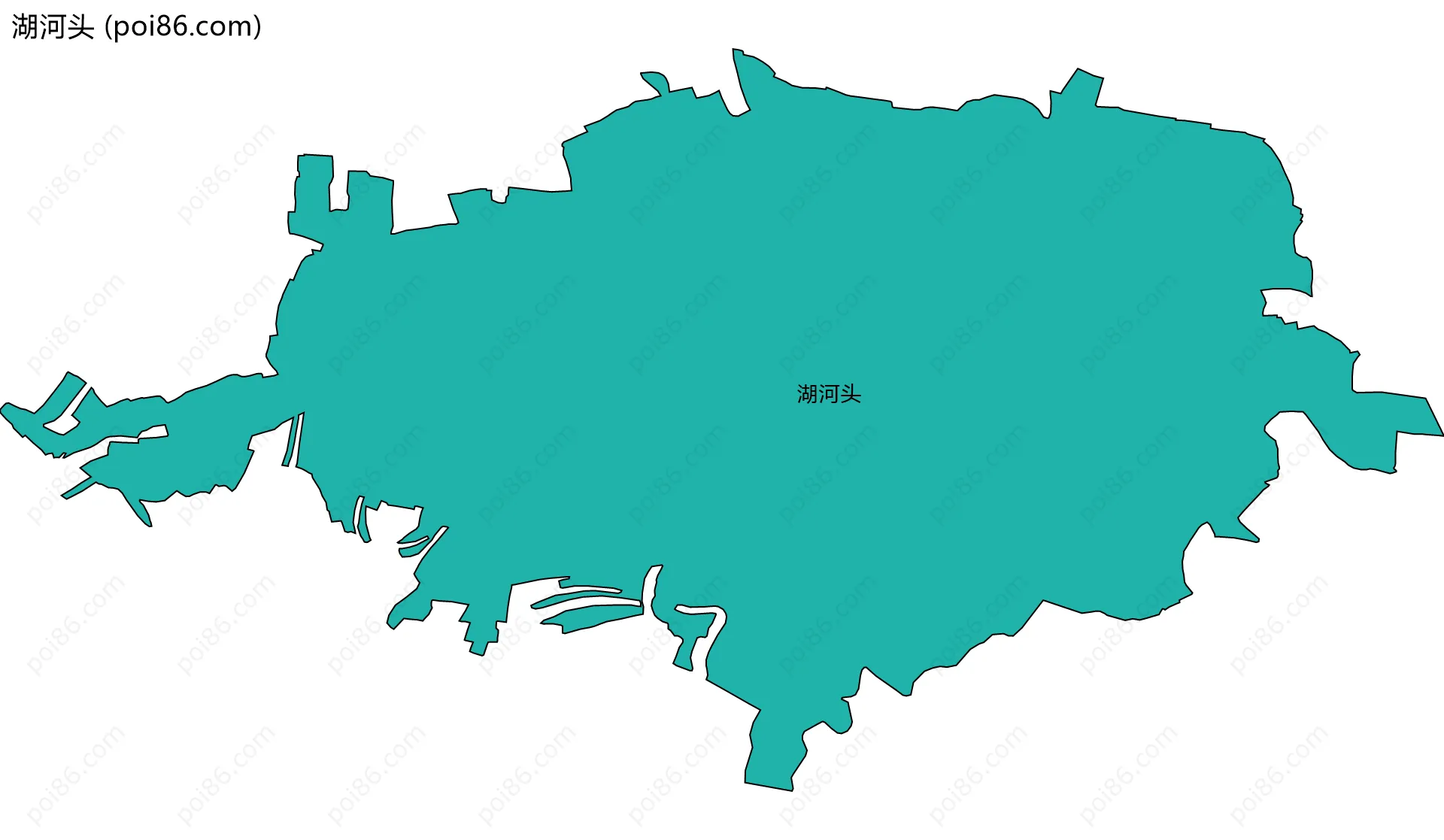 湖河头边界地图