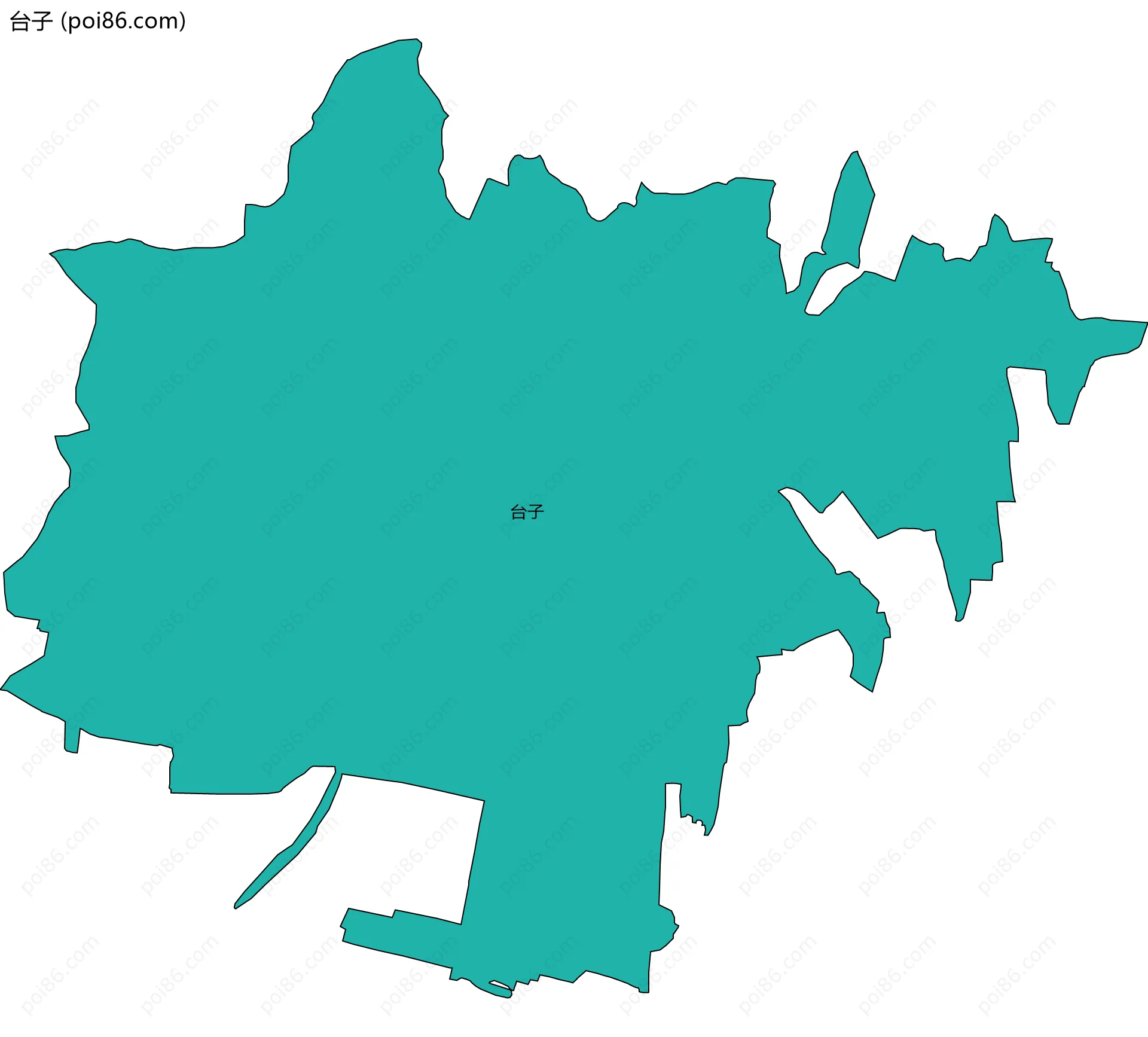 台子边界地图
