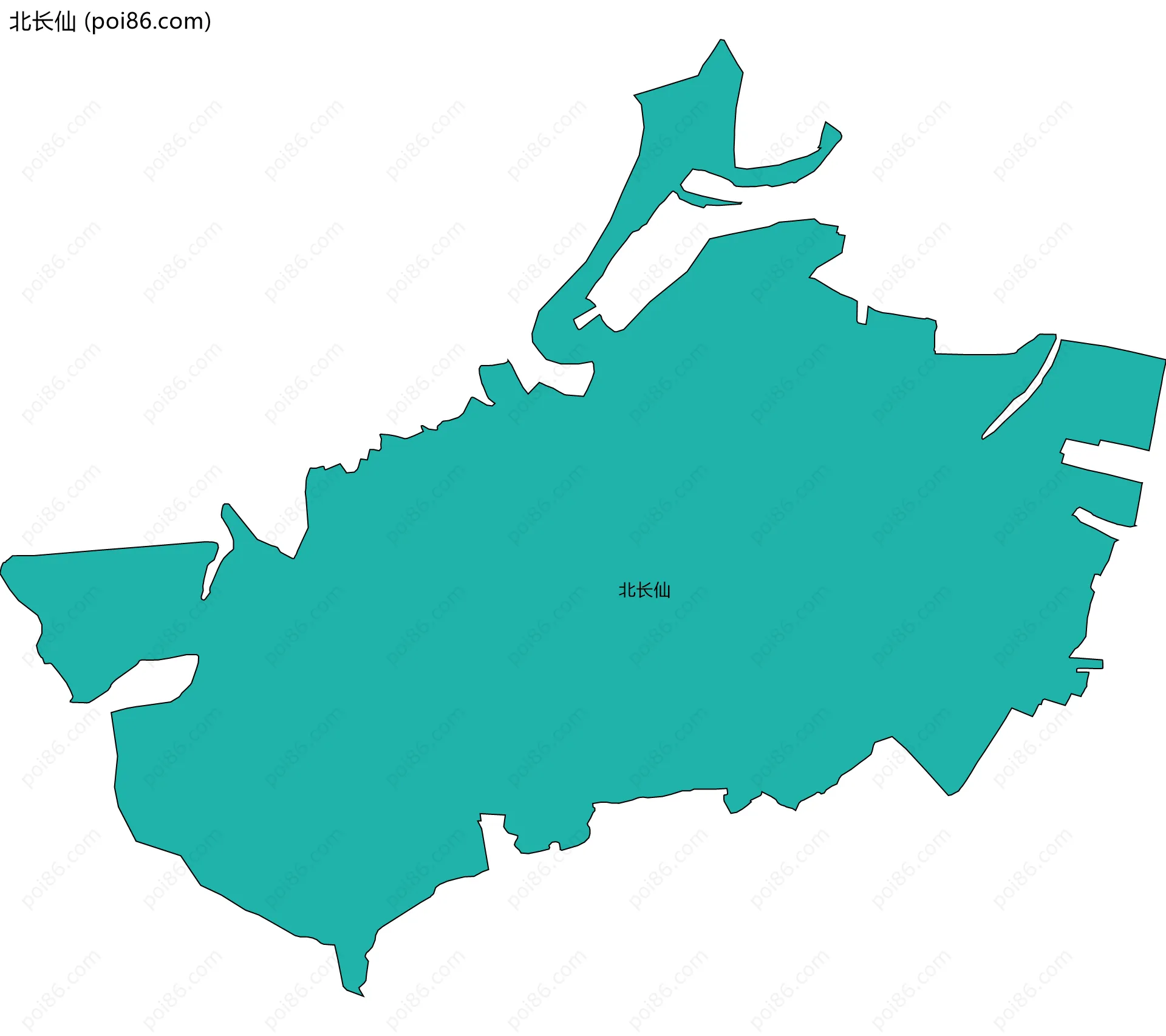 北长仙边界地图