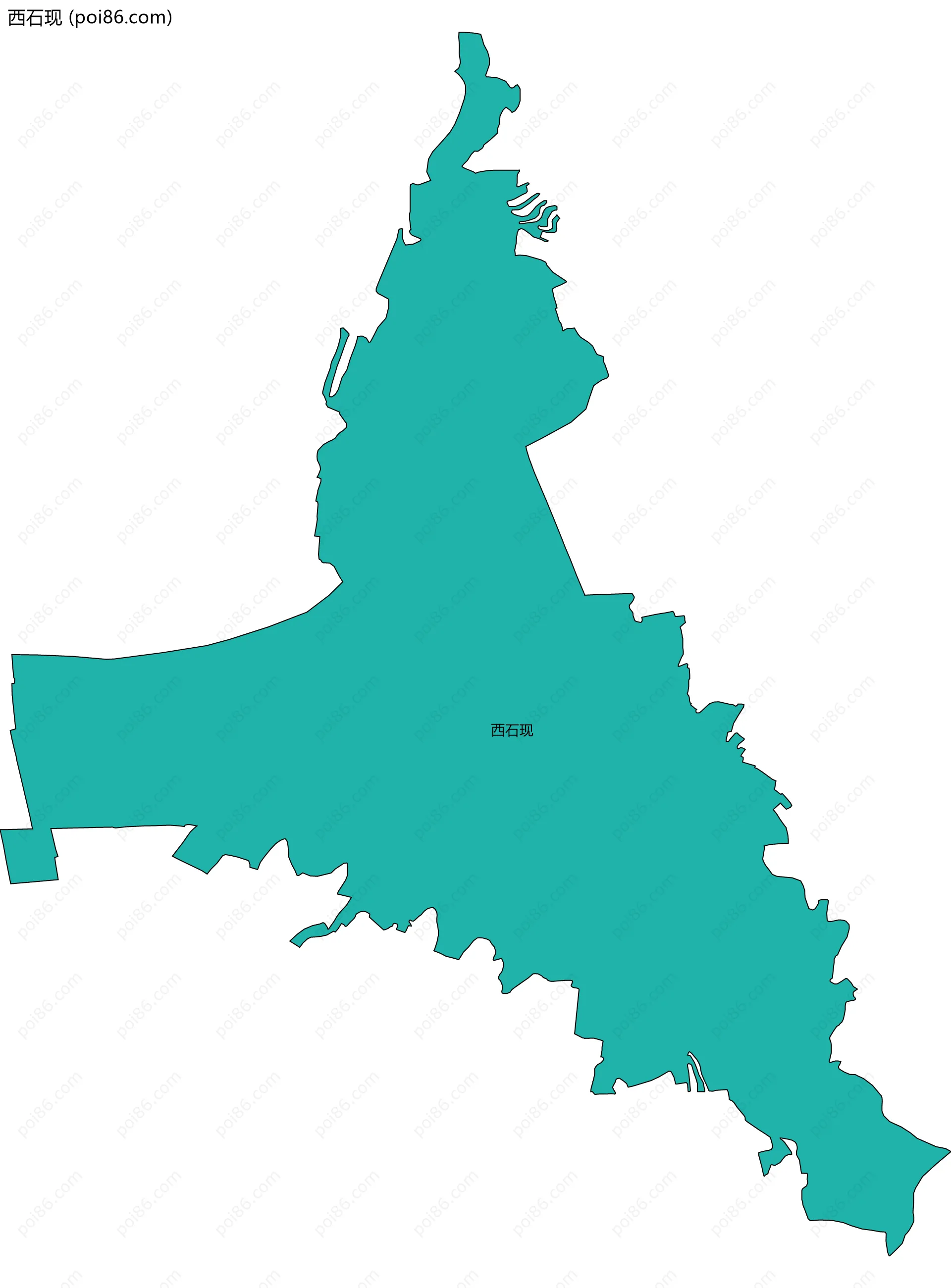 西石现边界地图