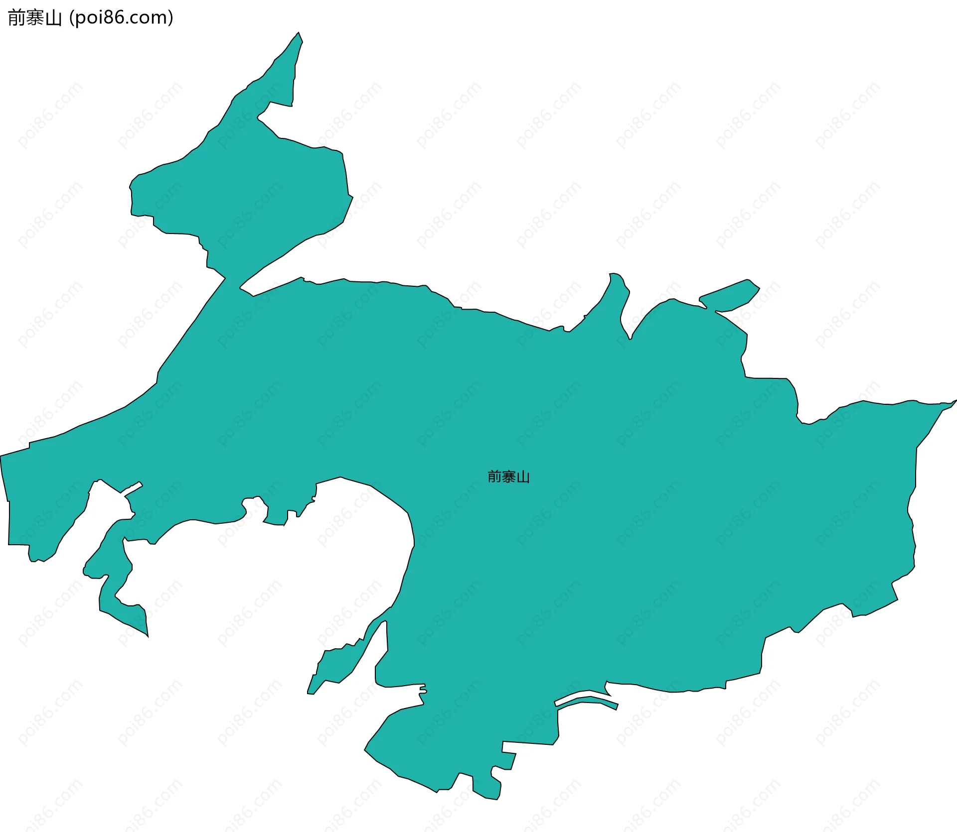 前寨山边界地图