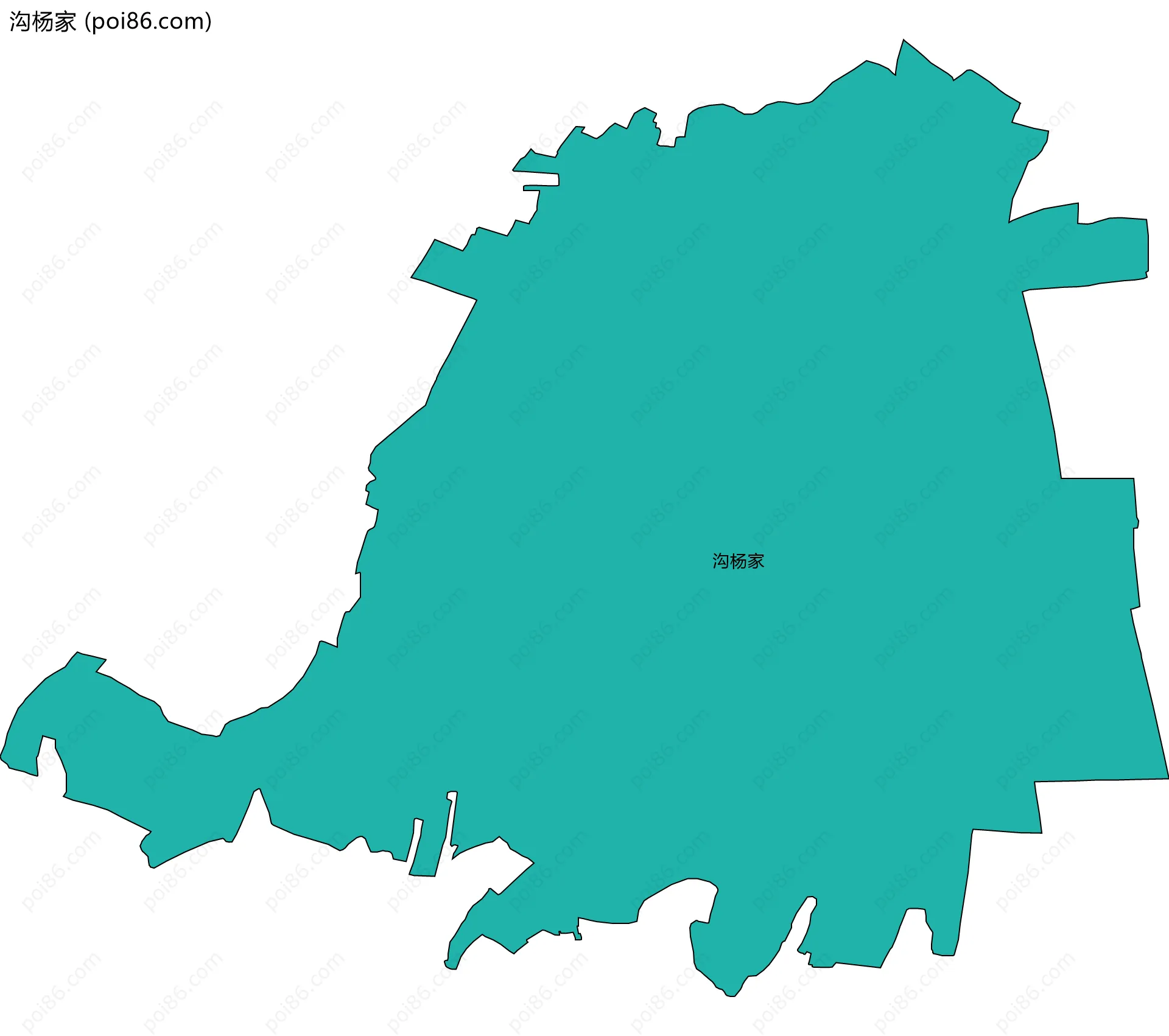 沟杨家边界地图