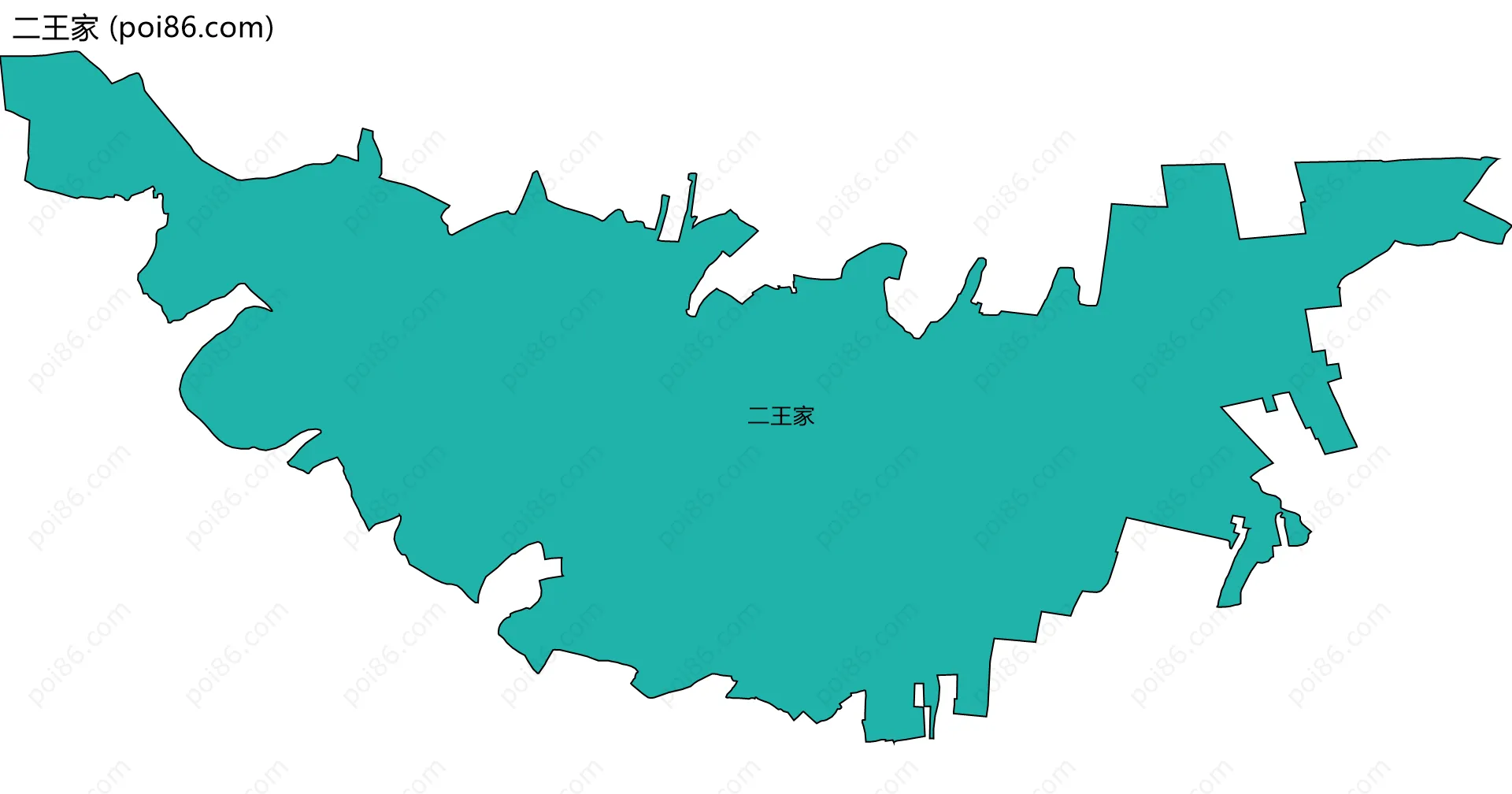 二王家边界地图