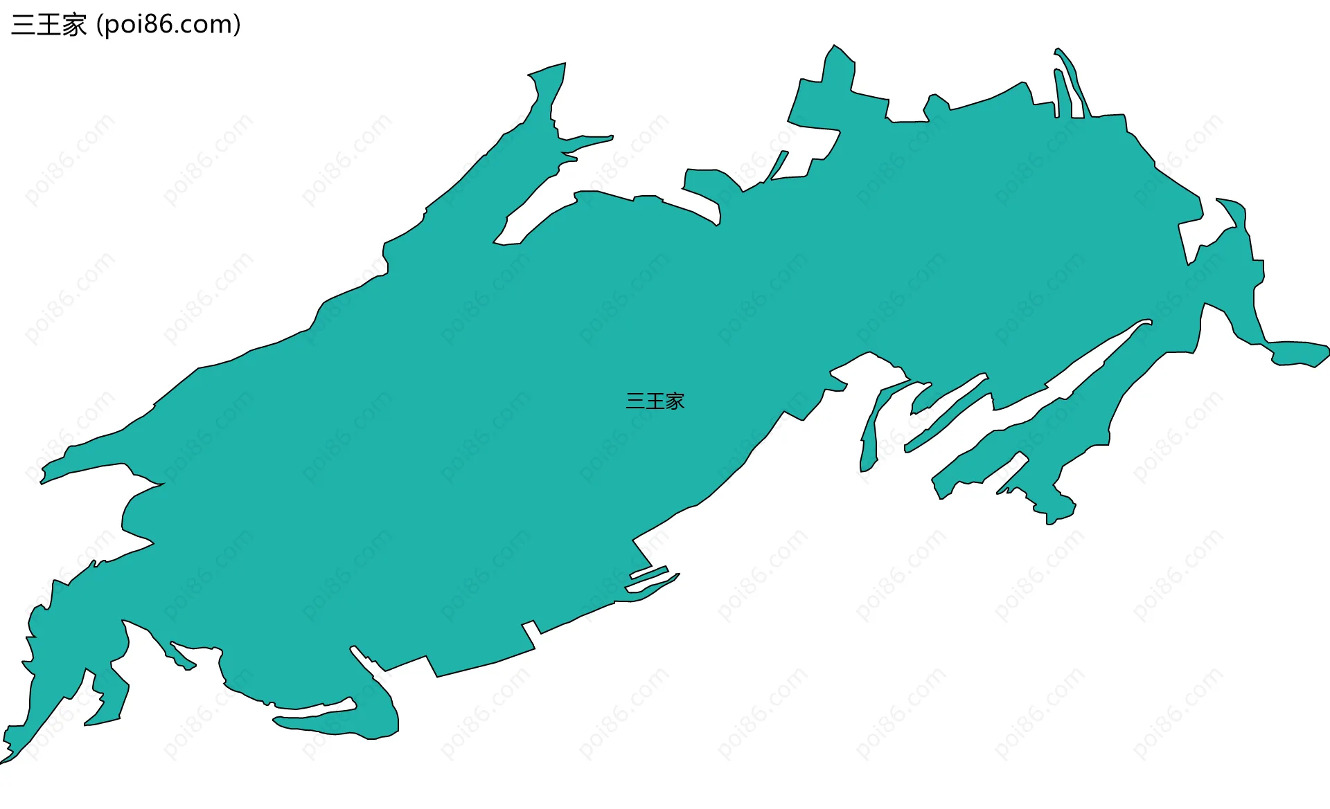 三王家边界地图