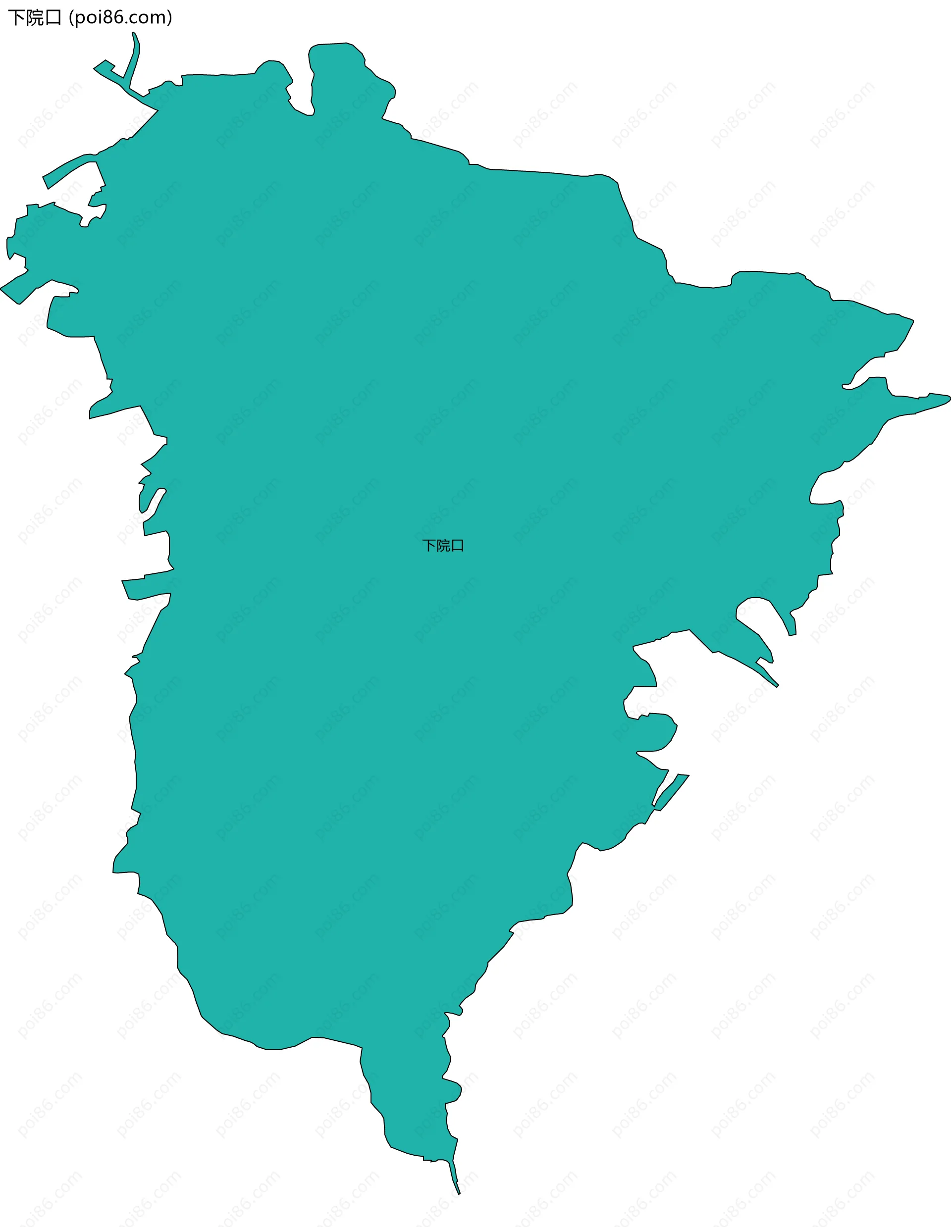 下院口边界地图