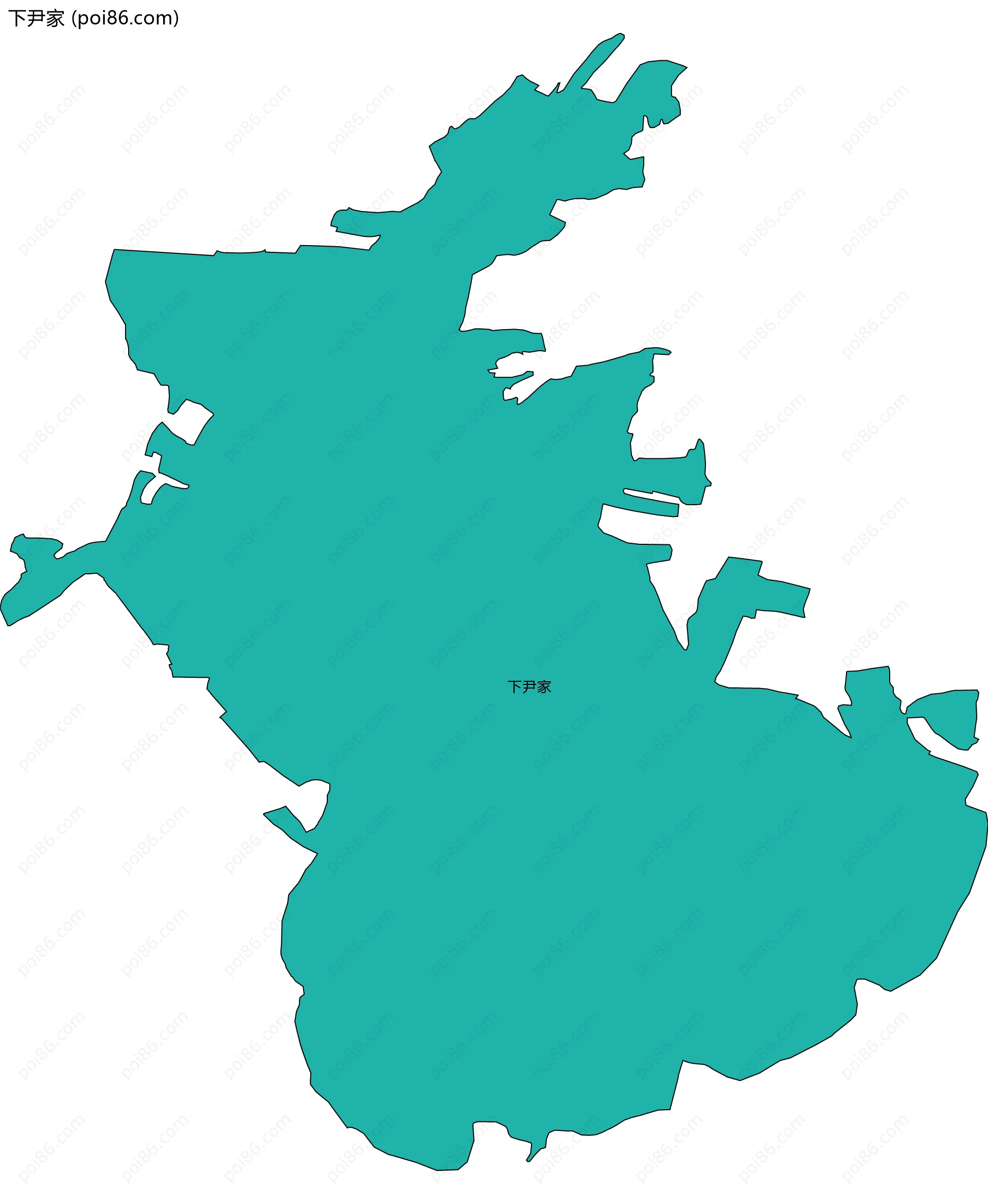 下尹家边界地图