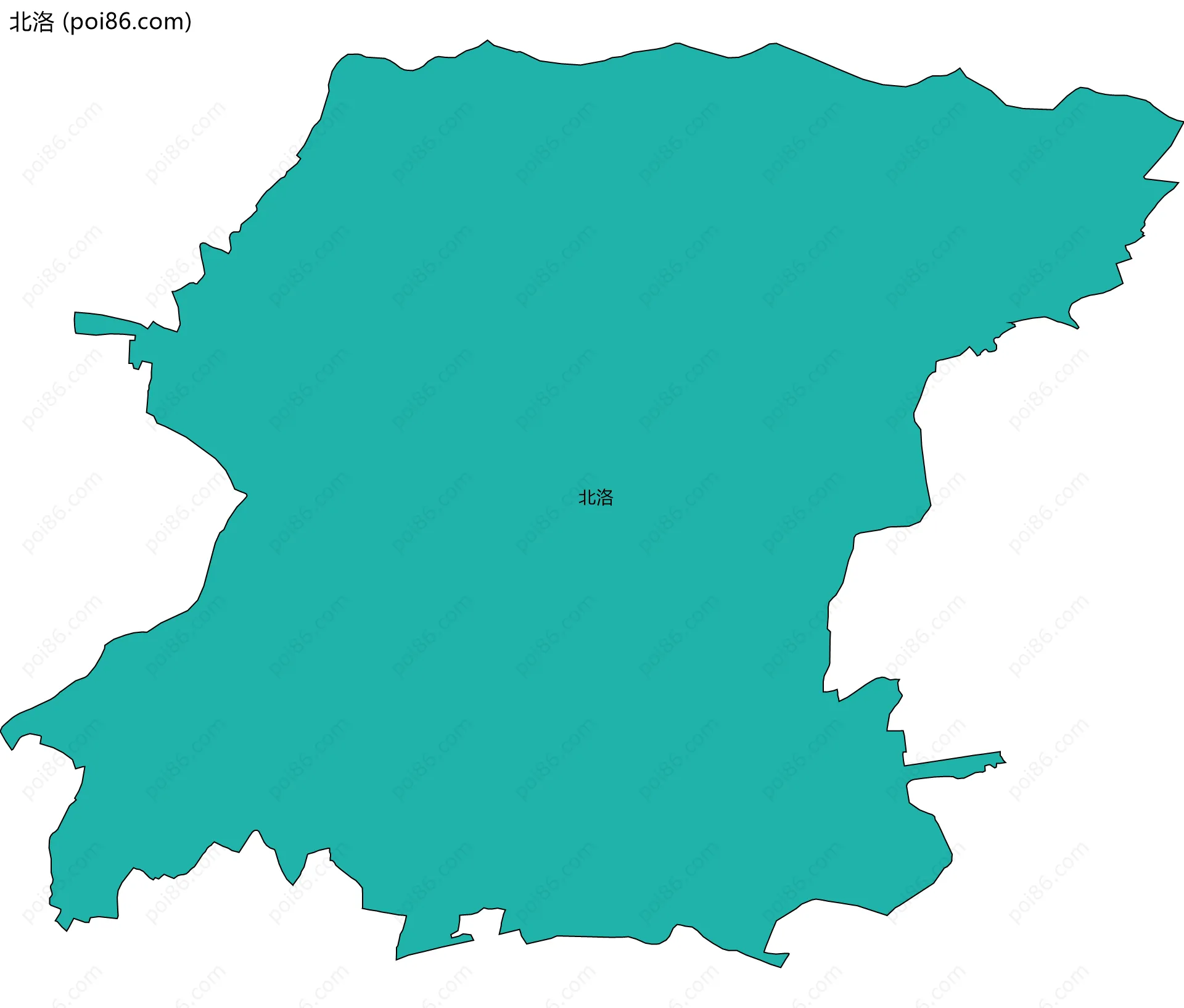 北洛边界地图