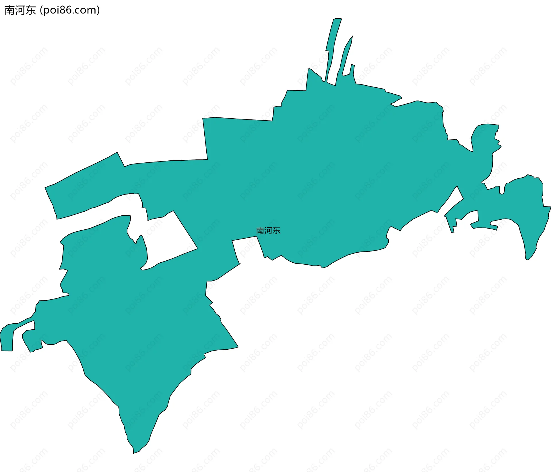 南河东边界地图