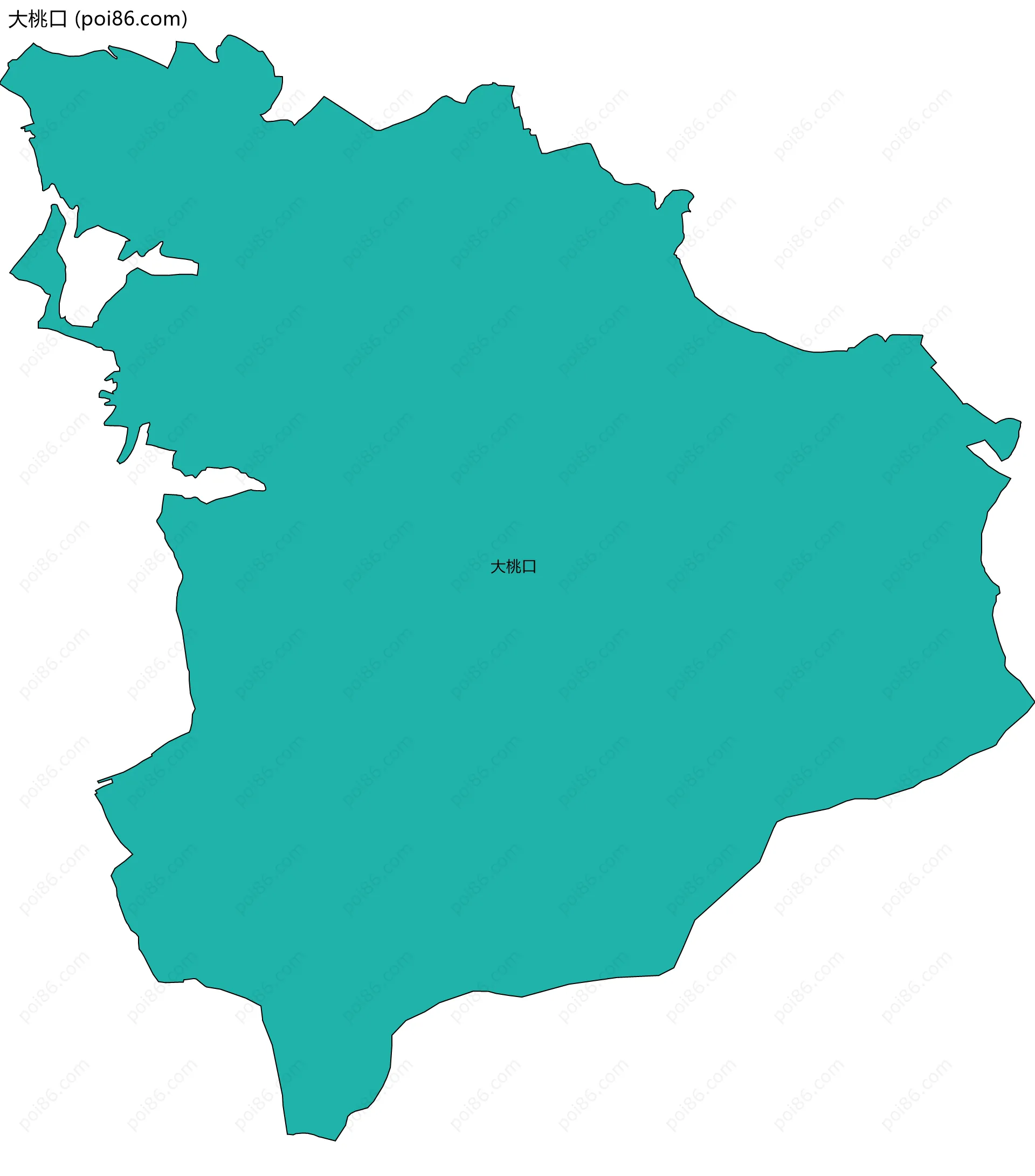 大桃口边界地图