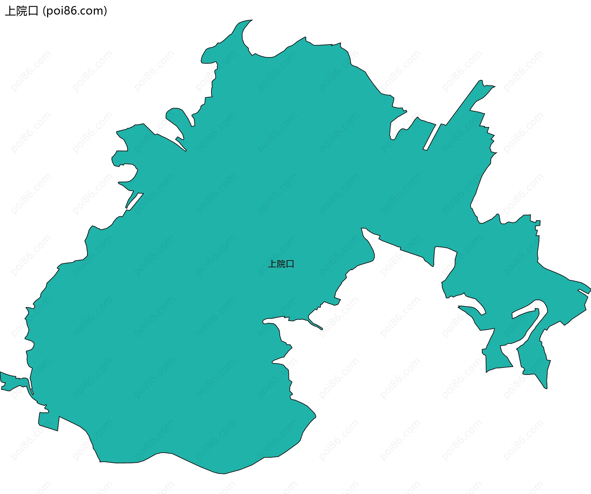 上院口边界地图