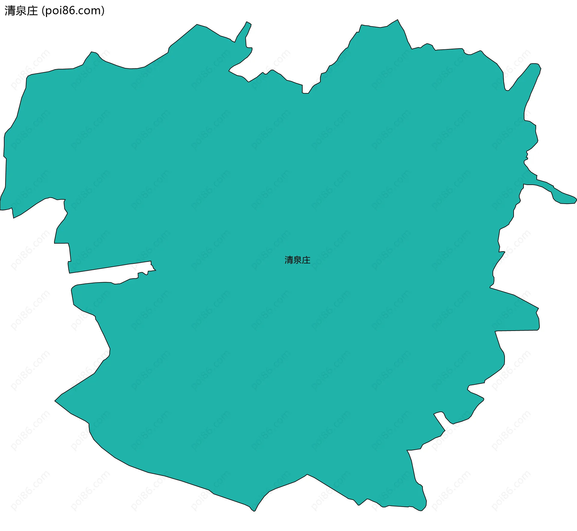 清泉庄边界地图
