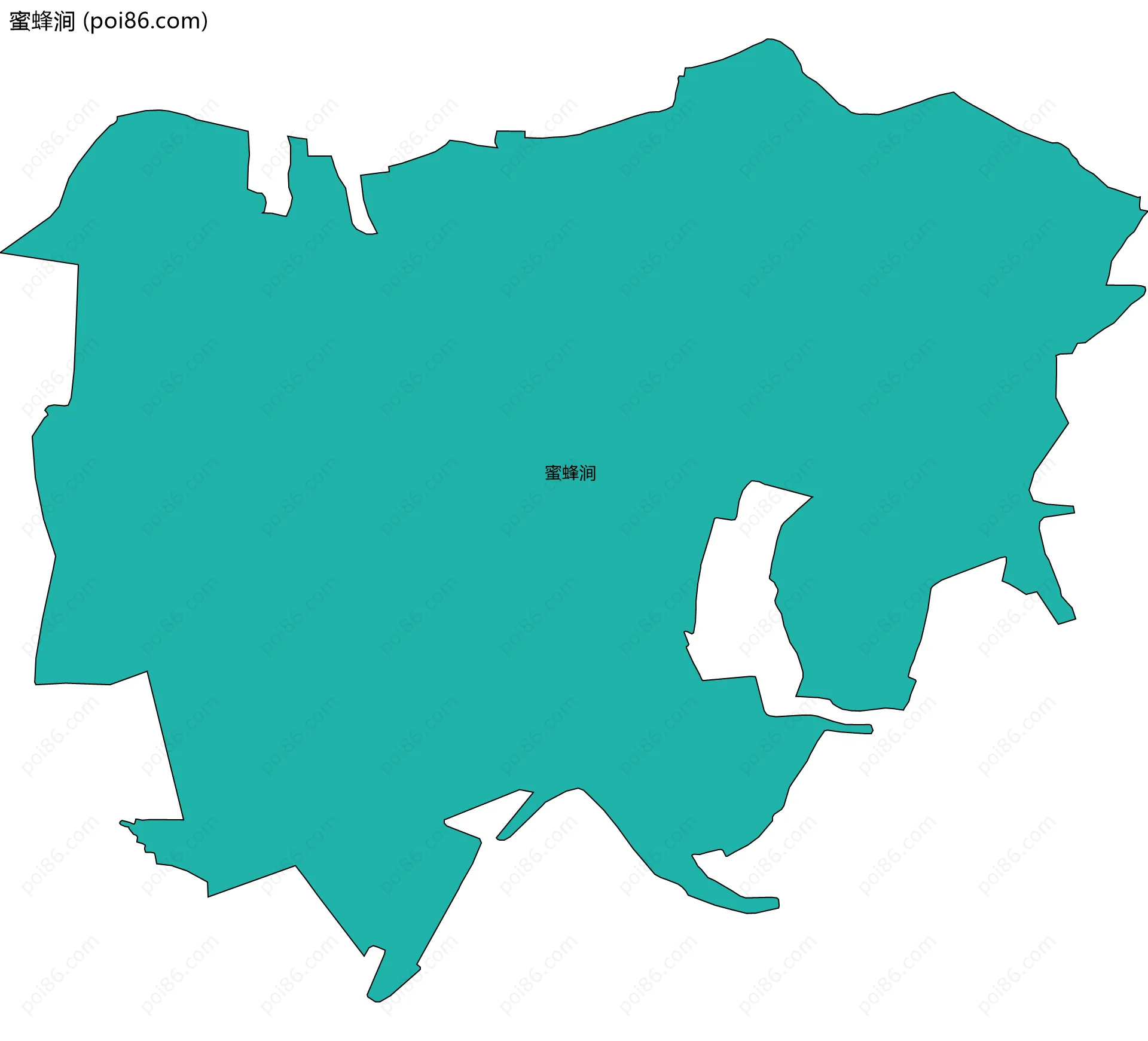 蜜蜂涧边界地图