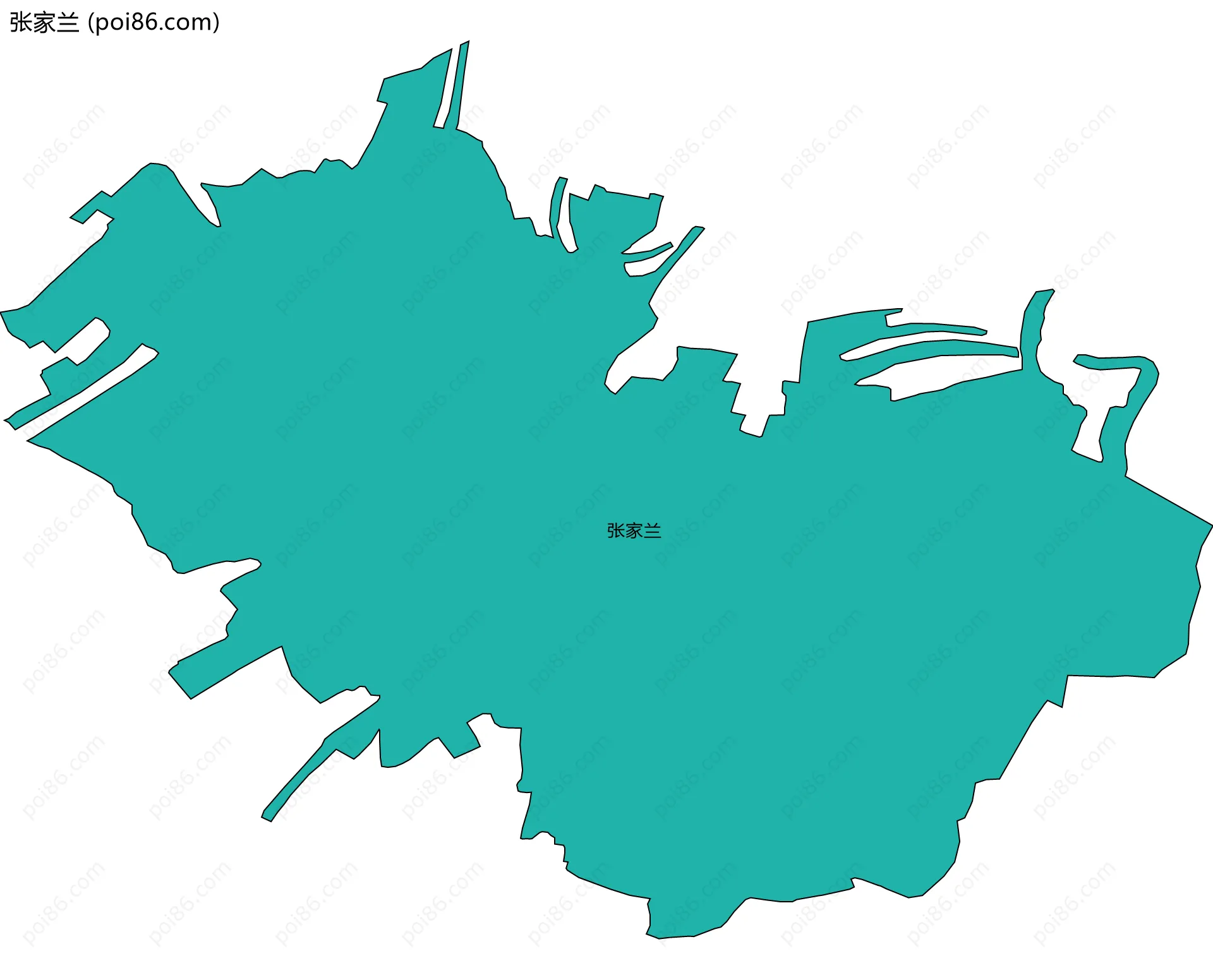 张家兰边界地图